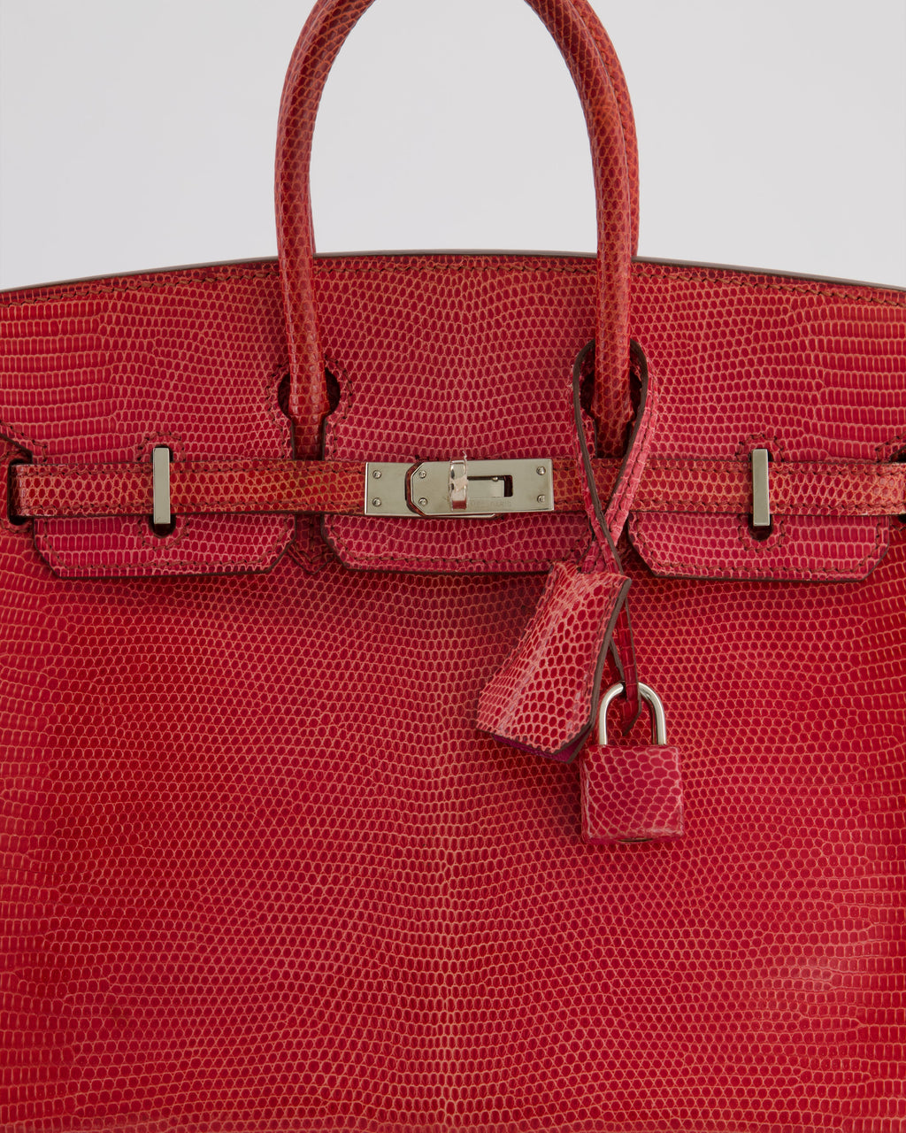 *HOT* Hermès Birkin 25 Verso Retourne Bag in Bougainvillea Lizard Niloticus Leather, Rose Shocking Interior with Palladium Hardware