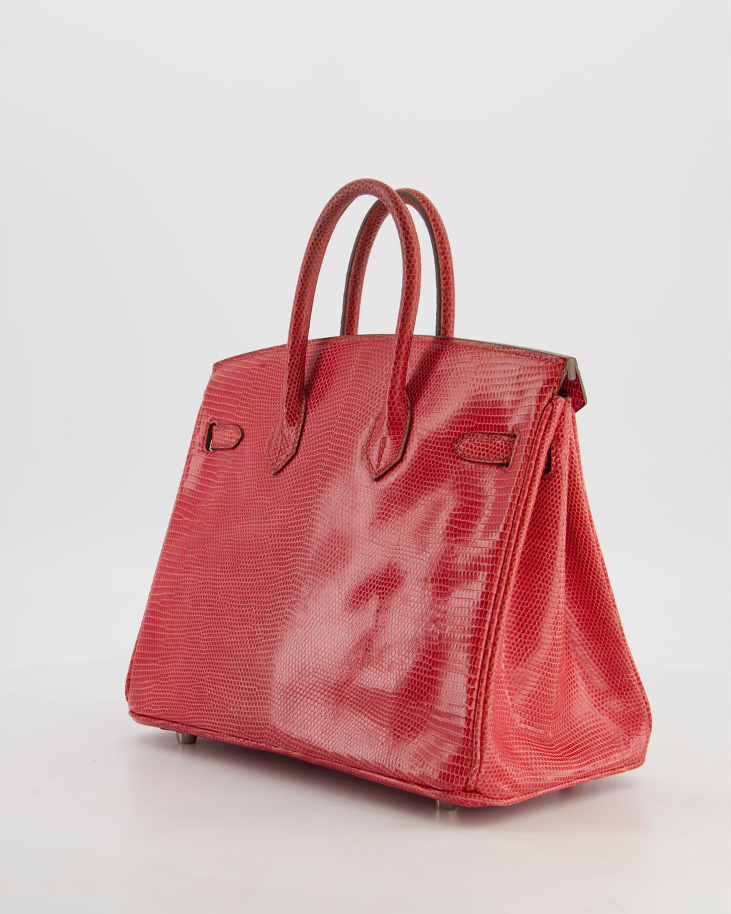 *HOT* Hermès Birkin 25 Verso Retourne Bag in Bougainvillea Lizard Niloticus Leather, Rose Shocking Interior with Palladium Hardware