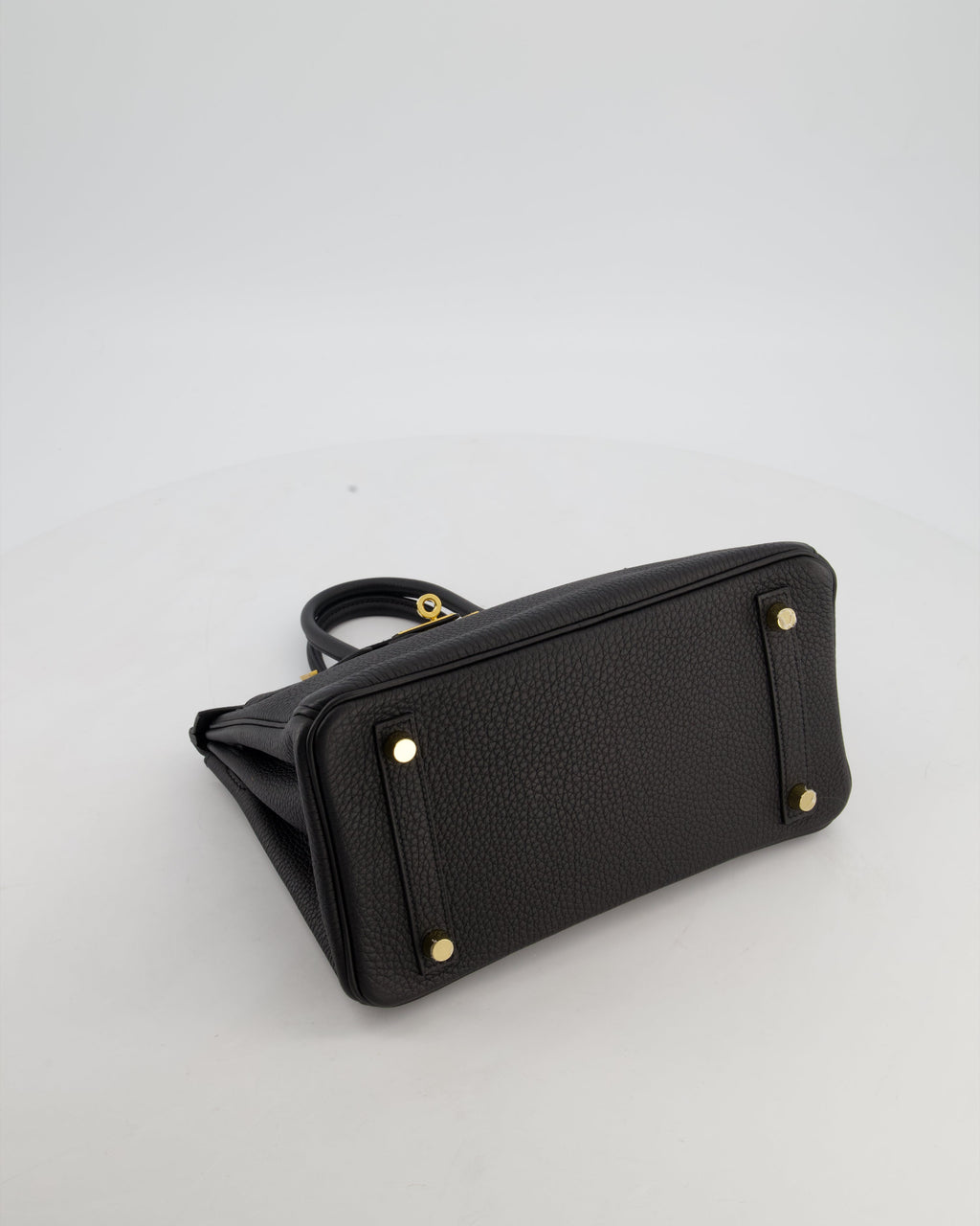 *HOT* Hermès Birkin 25 Retourne Bag in Noir Togo Leather with Gold Hardware