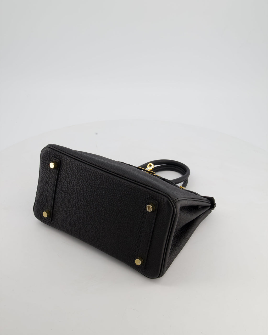 *HOT* Hermès Birkin 25 Retourne Bag in Noir Togo Leather with Gold Hardware