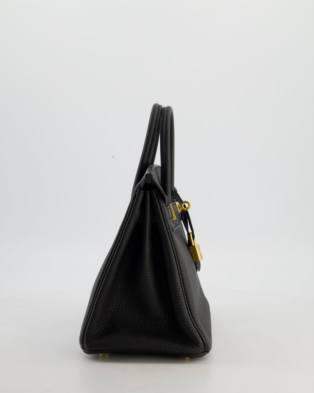 *HOT* Hermès Birkin 25 Retourne Bag in Noir Togo Leather with Gold Hardware