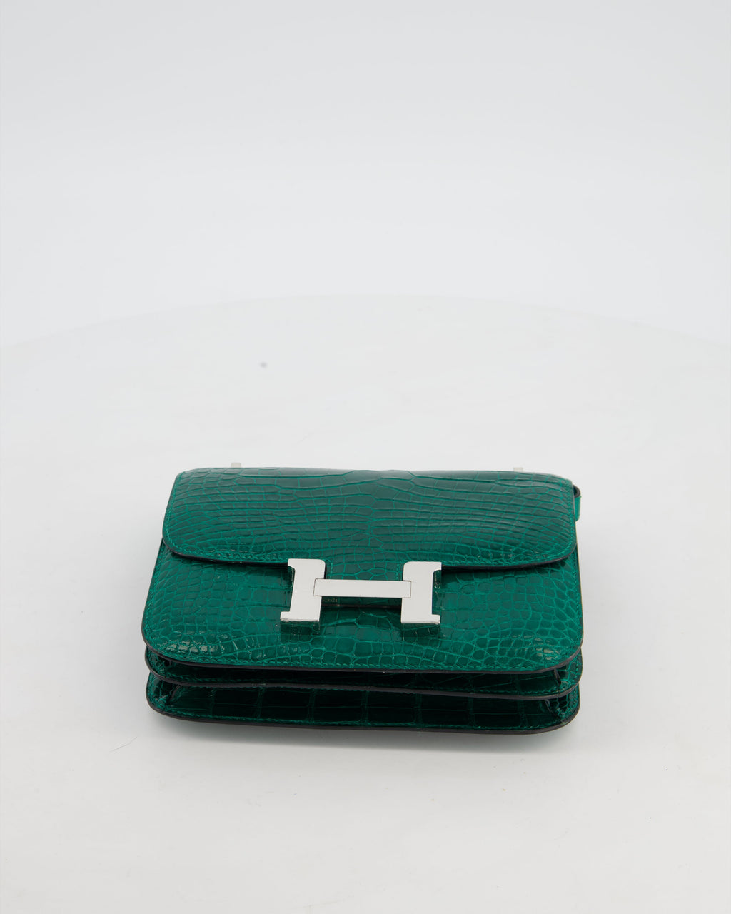 *HOT* Hermès Constance 18 Bag in Vert Bosphore Crocodile Porosus with Palladium Hardware