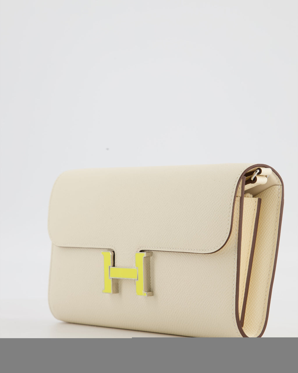 Hermès Constance To Go Bag in Nata Epsom Leather with Jaune Citron Enamel Hardware