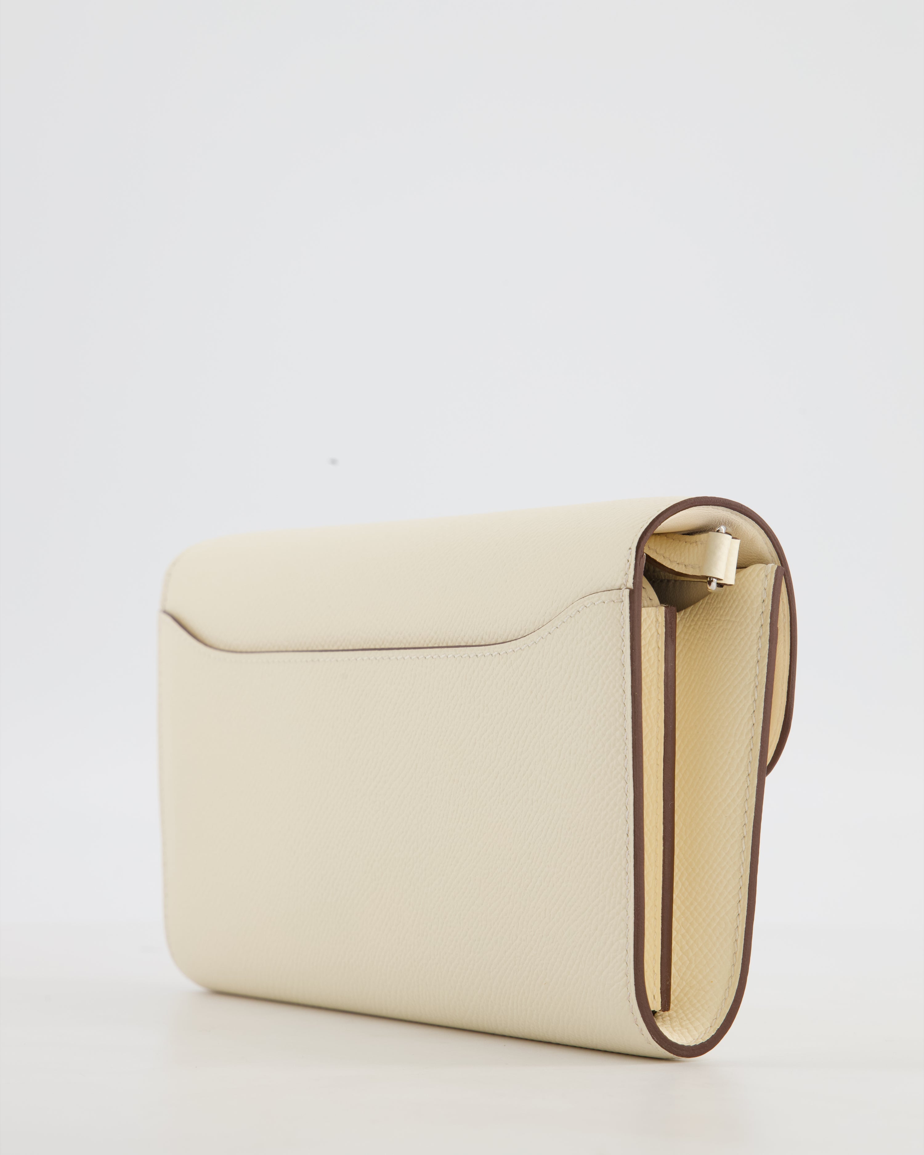 Hermès Constance To Go Bag in Nata Epsom Leather with Jaune Citron Enamel Hardware