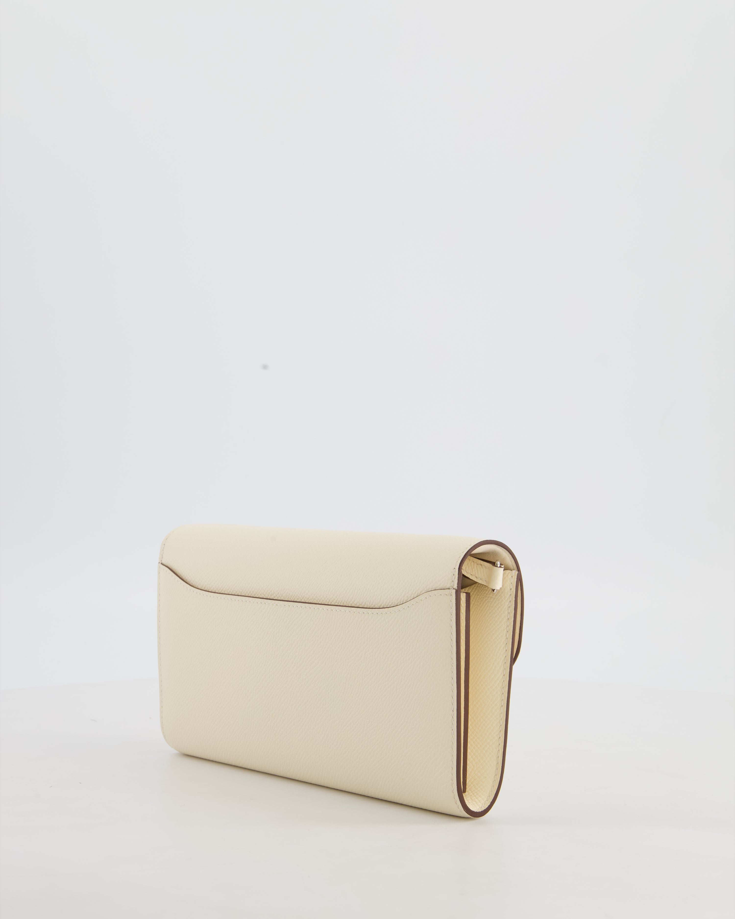 Hermès Constance To Go Bag in Nata Epsom Leather with Jaune Citron Enamel Hardware
