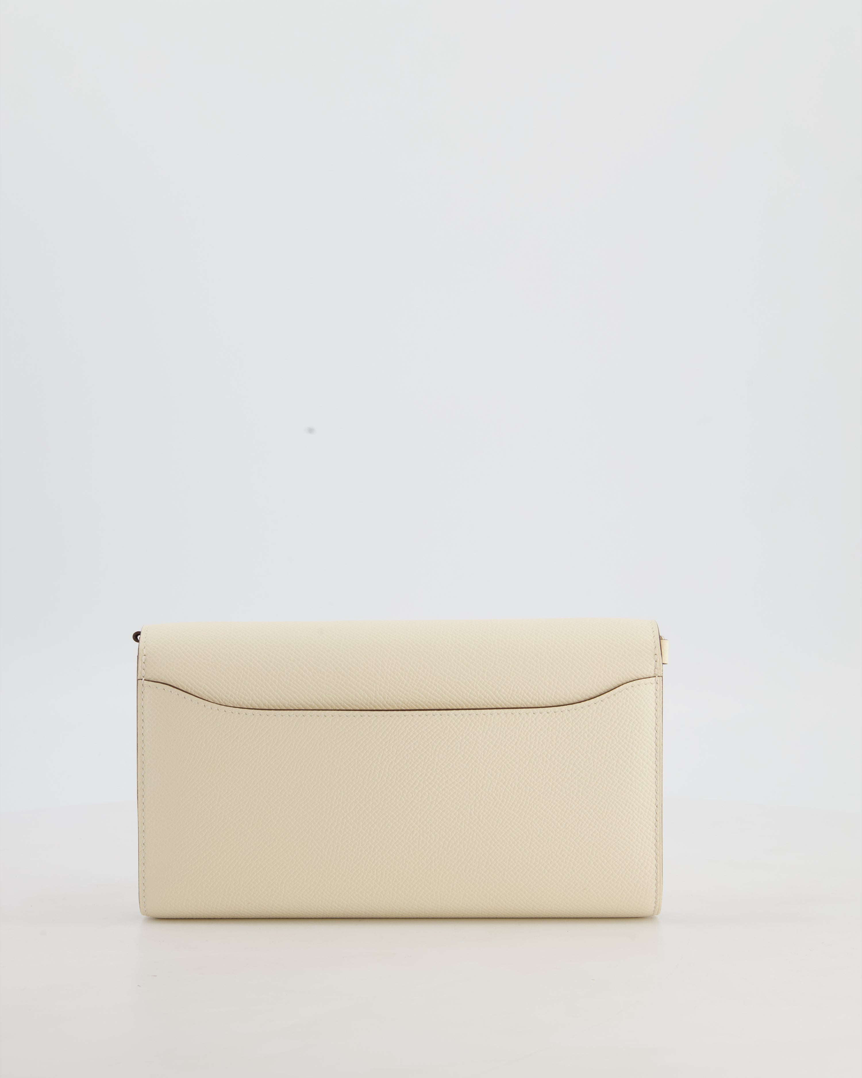 Hermès Constance To Go Bag in Nata Epsom Leather with Jaune Citron Enamel Hardware