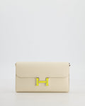 Hermès Constance To Go Bag in Nata Epsom Leather with Jaune Citron Enamel Hardware