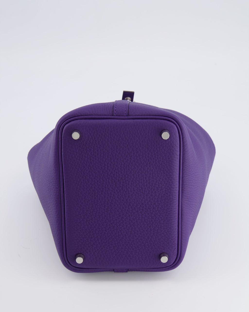Hermès Picotin Lock 18 Bag in Purple Clemence Leather with Palladium Hardware