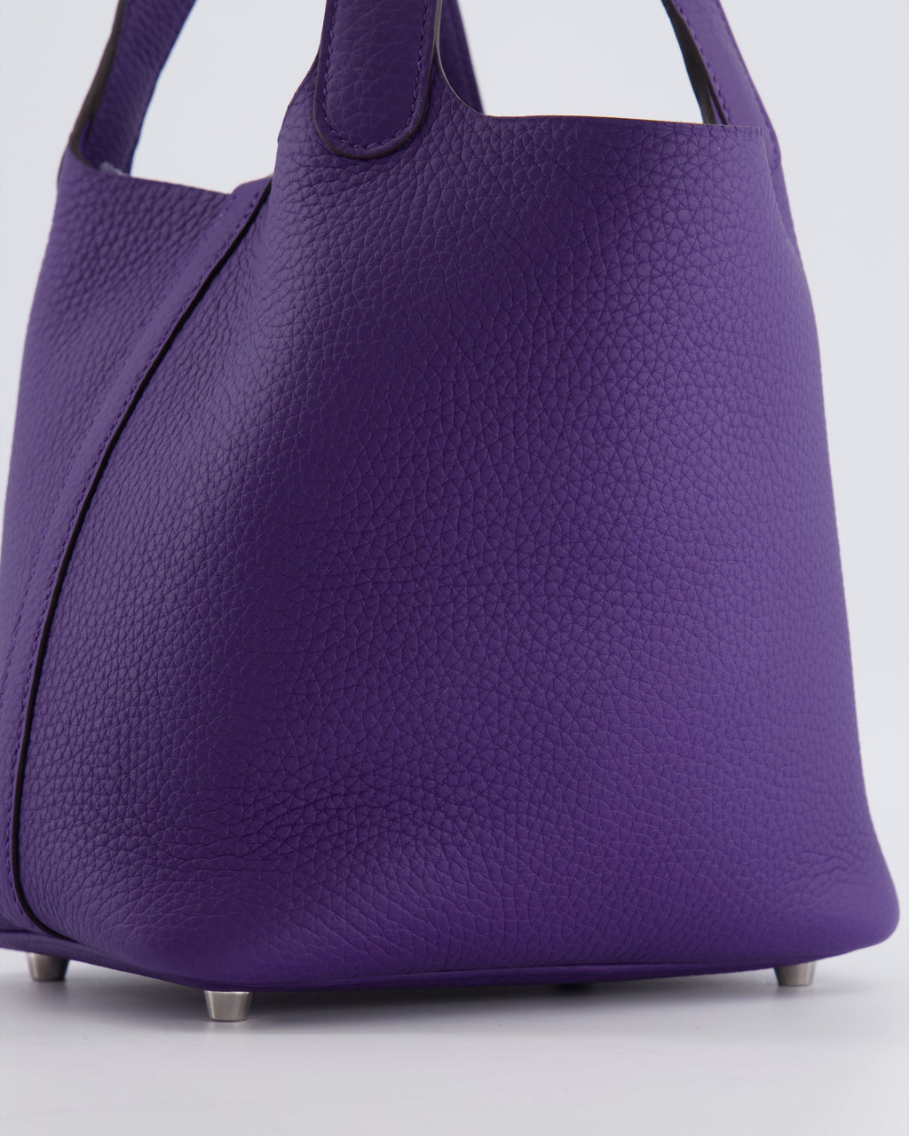 Hermès Picotin Lock 18 Bag in Purple Clemence Leather with Palladium Hardware