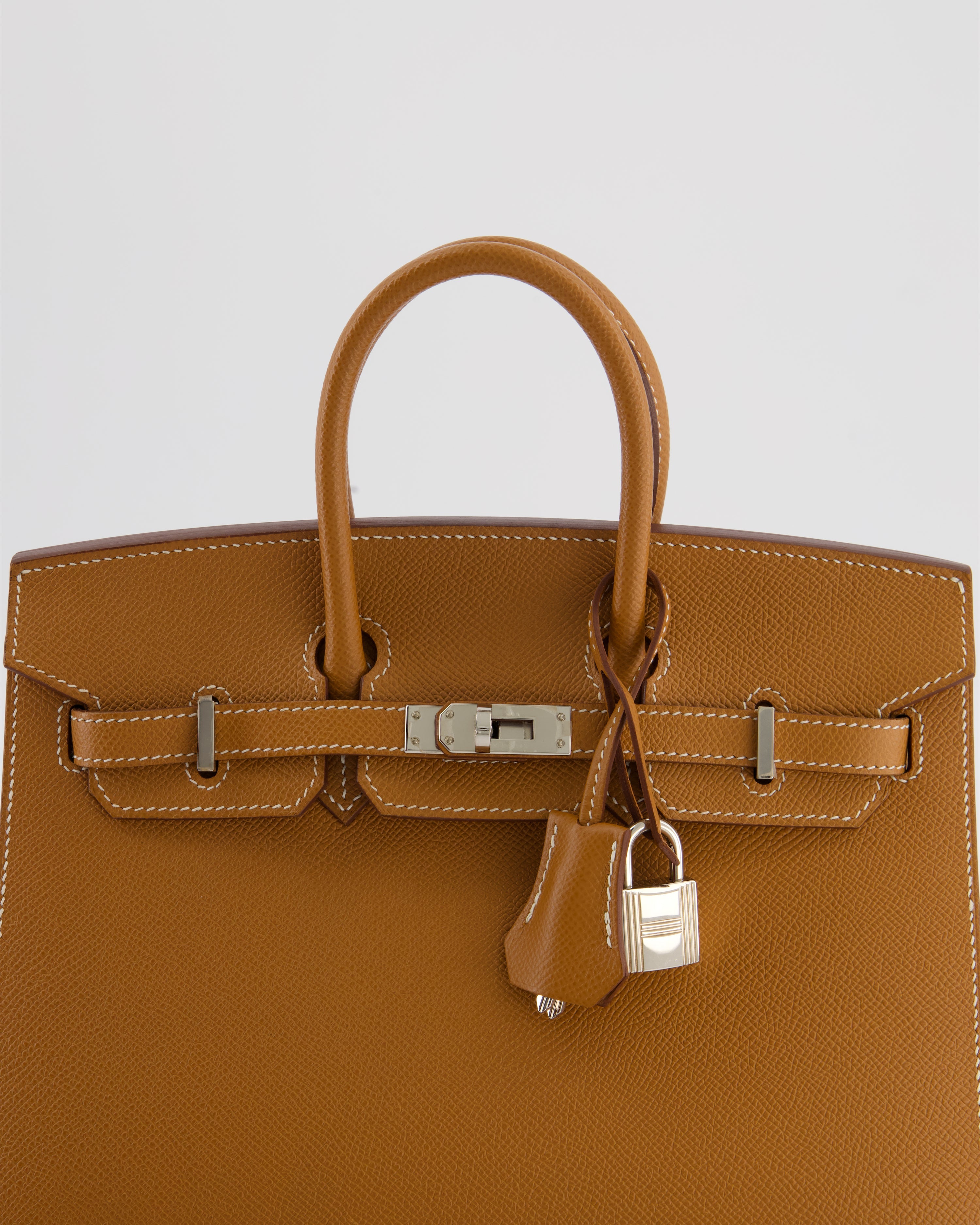 *RARE* Hermès Birkin 25 Sellier Bag in Gold Epsom Leather with Palladium Hardware