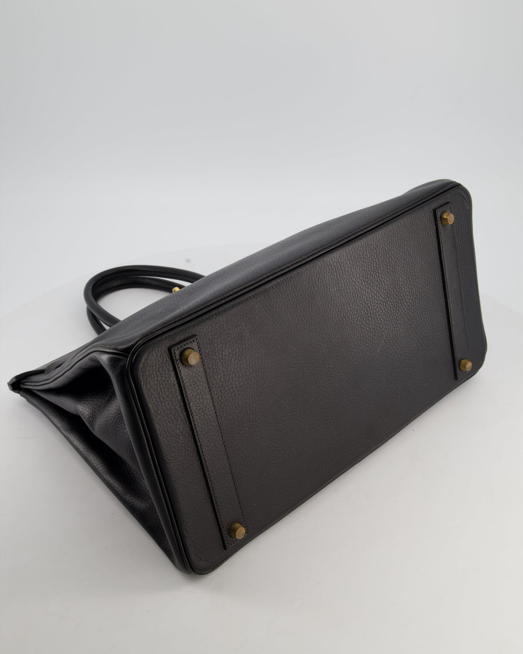 *RARE* Hermès Birkin 40 Retourne Bag in Black Ardennes Leather with Gold Hardware