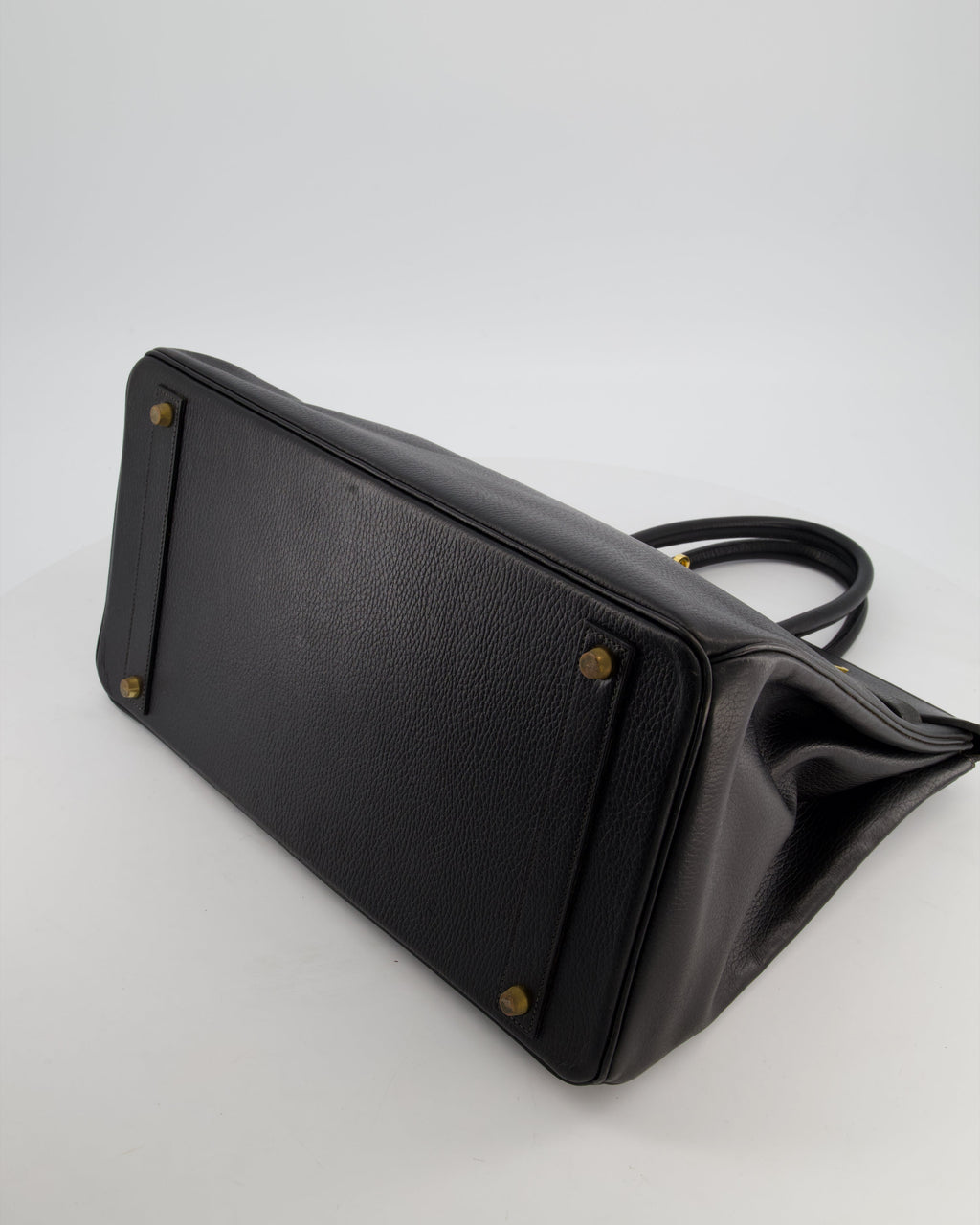 *RARE* Hermès Birkin 40 Retourne Bag in Black Ardennes Leather with Gold Hardware