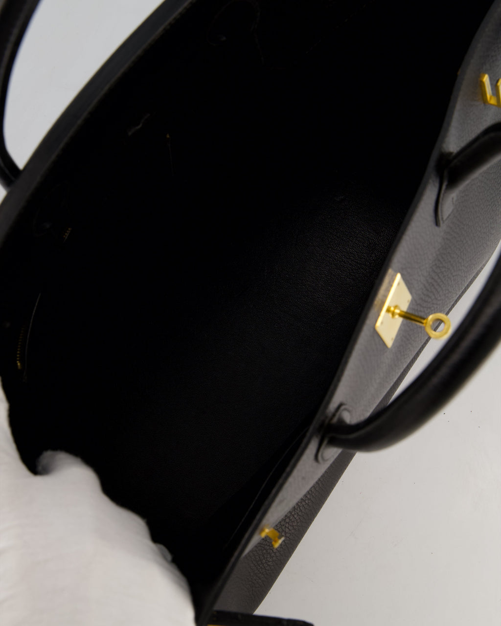 *RARE* Hermès Birkin 40 Retourne Bag in Black Ardennes Leather with Gold Hardware