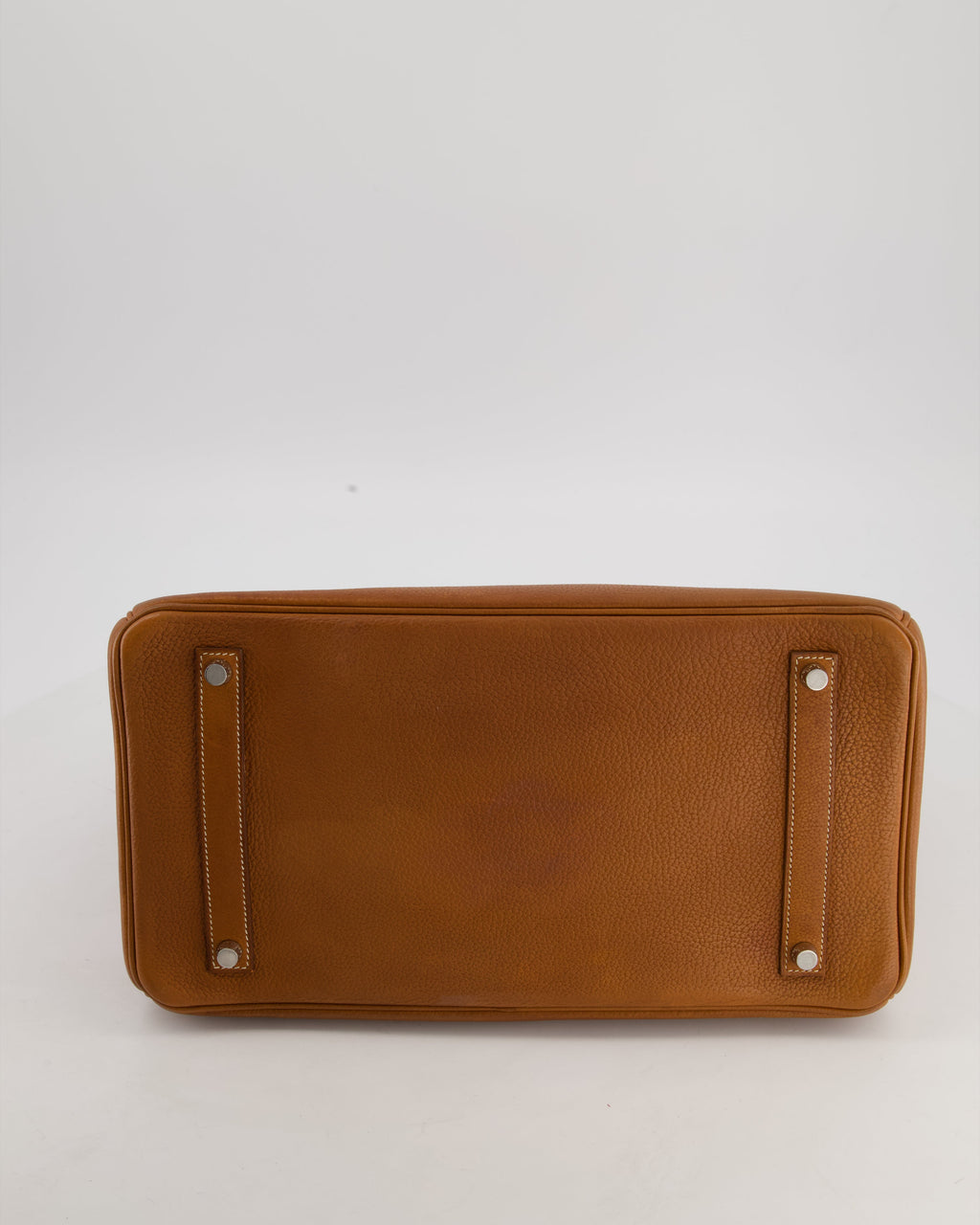 *RARE* Hermès Birkin 35 Retourne Bag in Fauve Barenia Faubourg Leather with Palladium Hardware