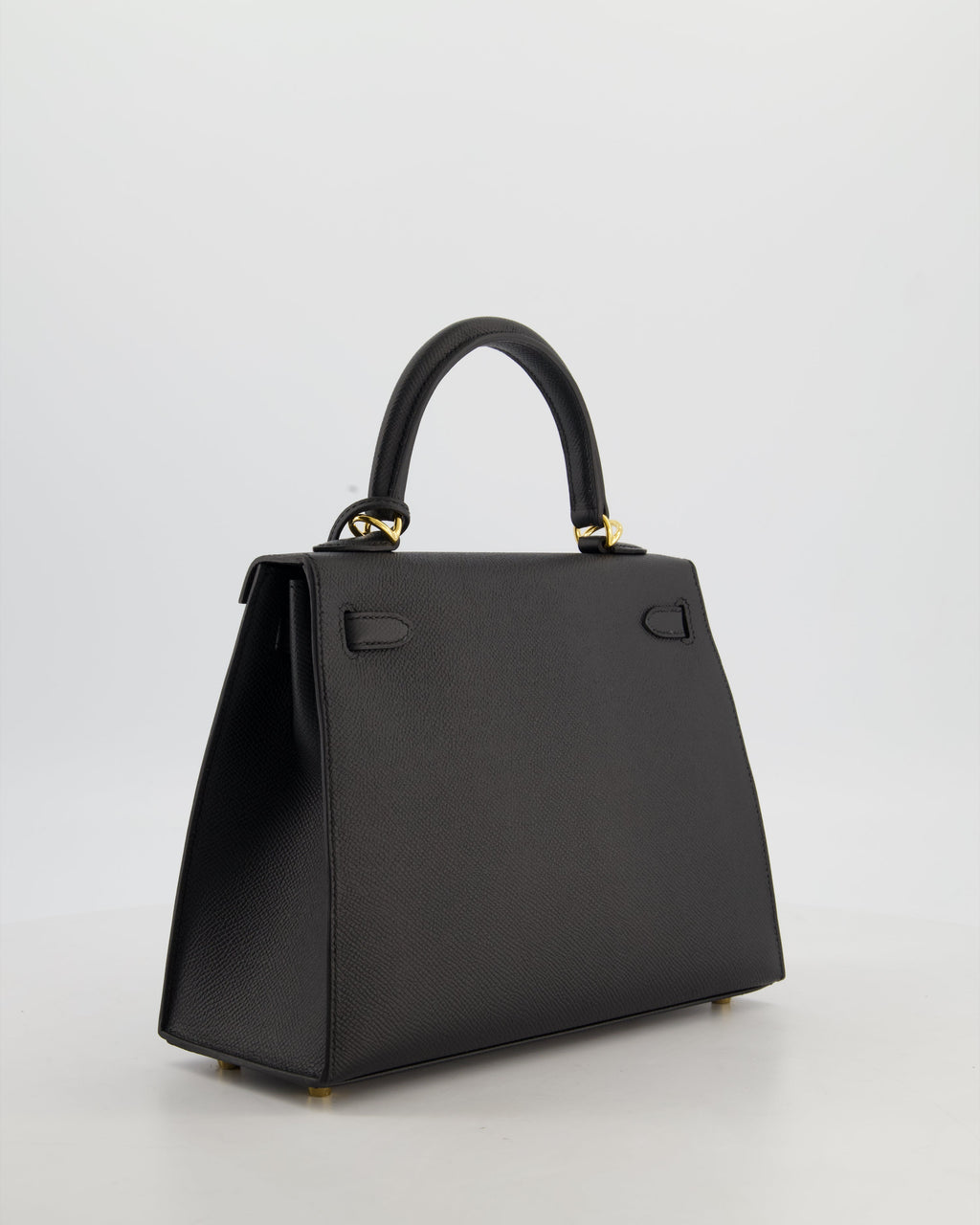 *HOT* Hermès Kelly 25 Sellier Bag in Noir Epsom Leather with Gold Hardware