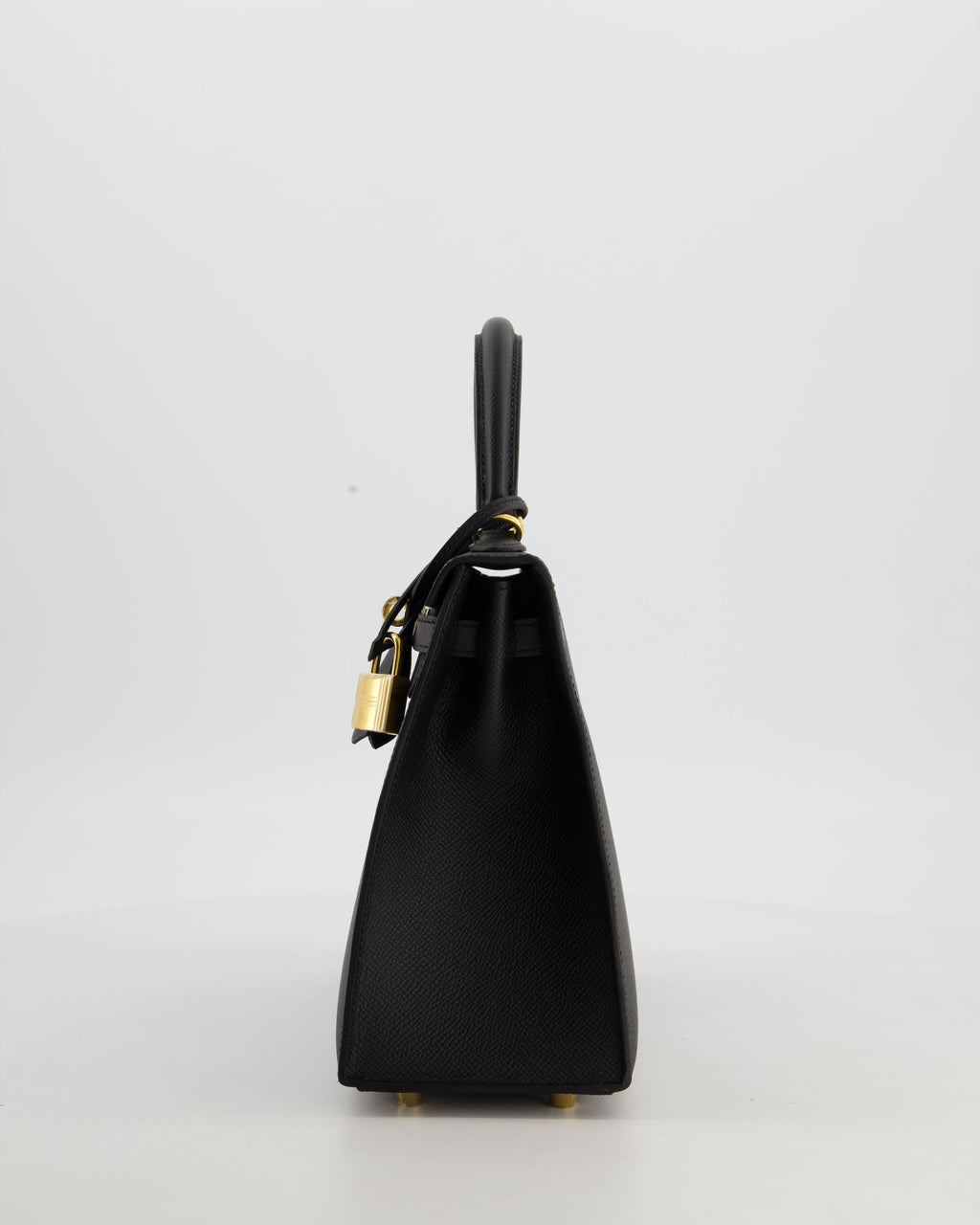 *HOT* Hermès Kelly 25 Sellier Bag in Noir Epsom Leather with Gold Hardware