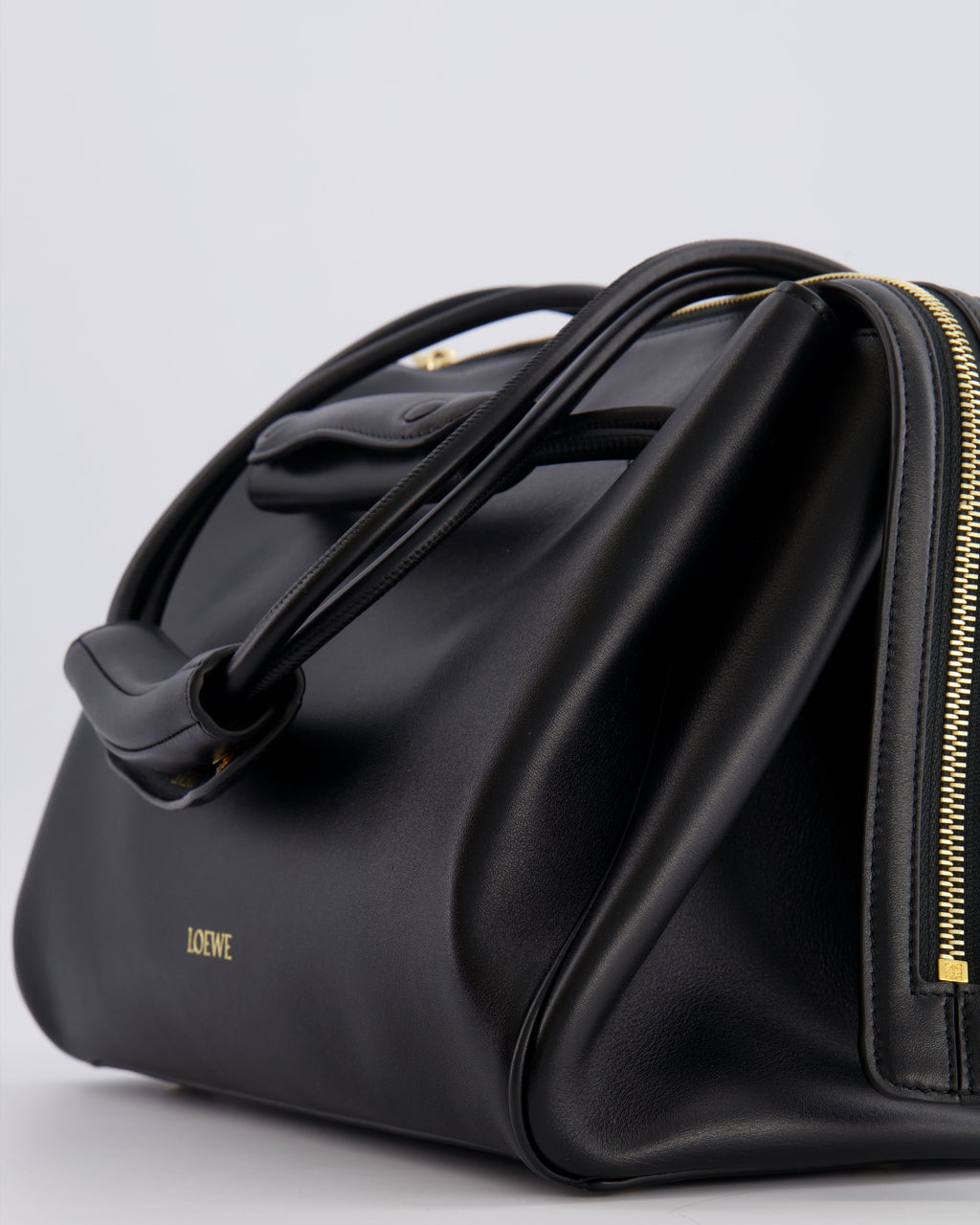 Loewe Black Supple Calfskin Medium Madrid Bag with Gold Hardware RRP £4,200