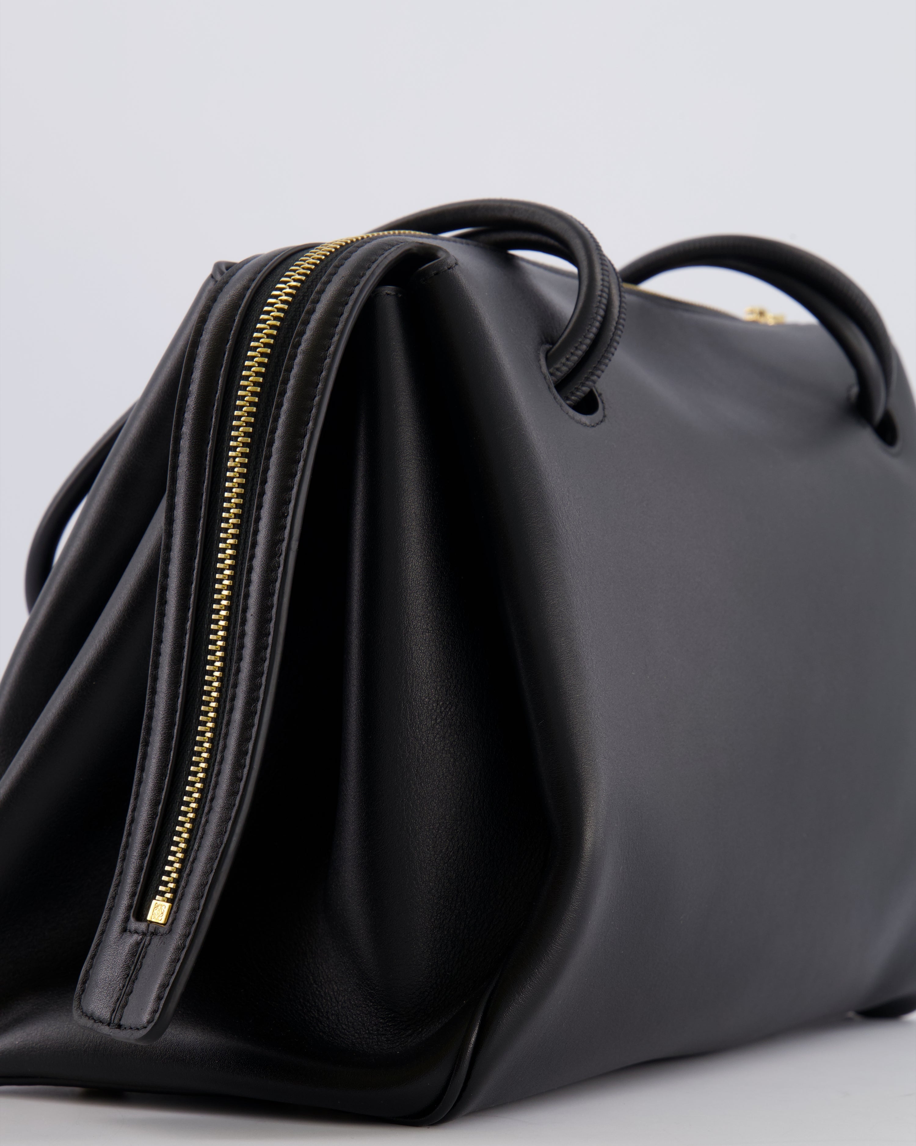 Loewe Black Supple Calfskin Medium Madrid Bag with Gold Hardware RRP £4,200