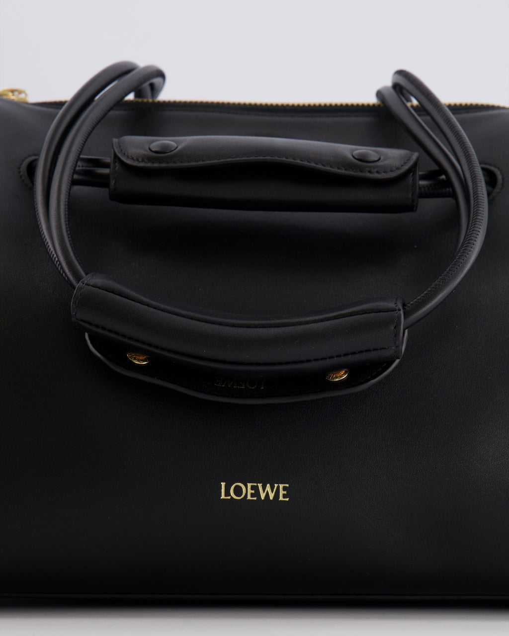 Loewe Black Supple Calfskin Medium Madrid Bag with Gold Hardware RRP £4,200
