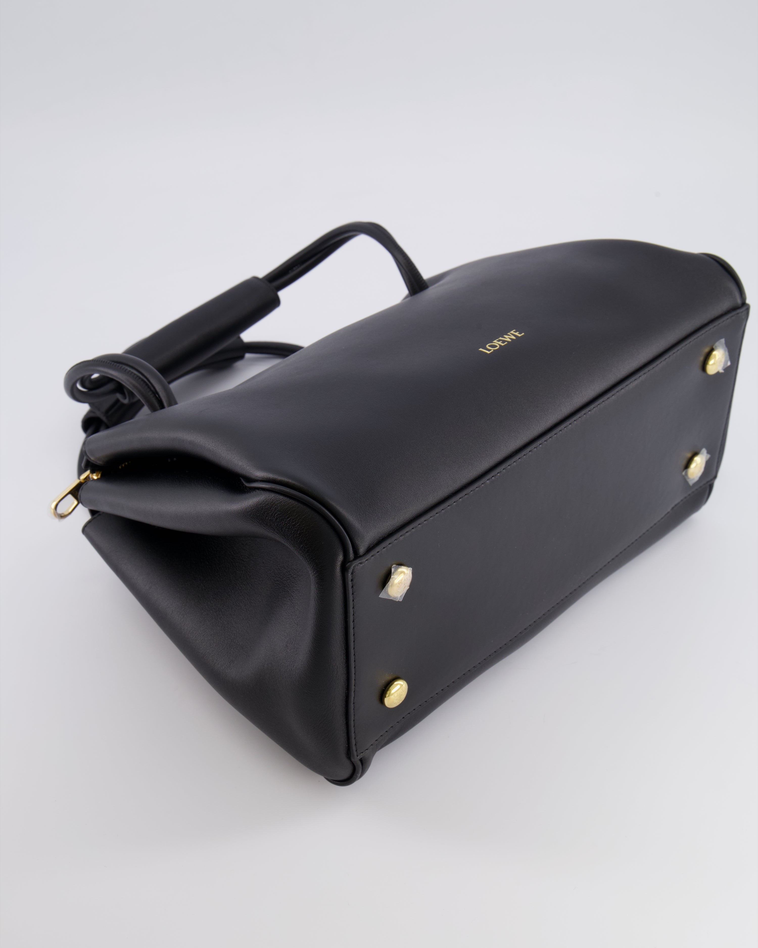 Loewe Black Supple Calfskin Medium Madrid Bag with Gold Hardware RRP £4,200