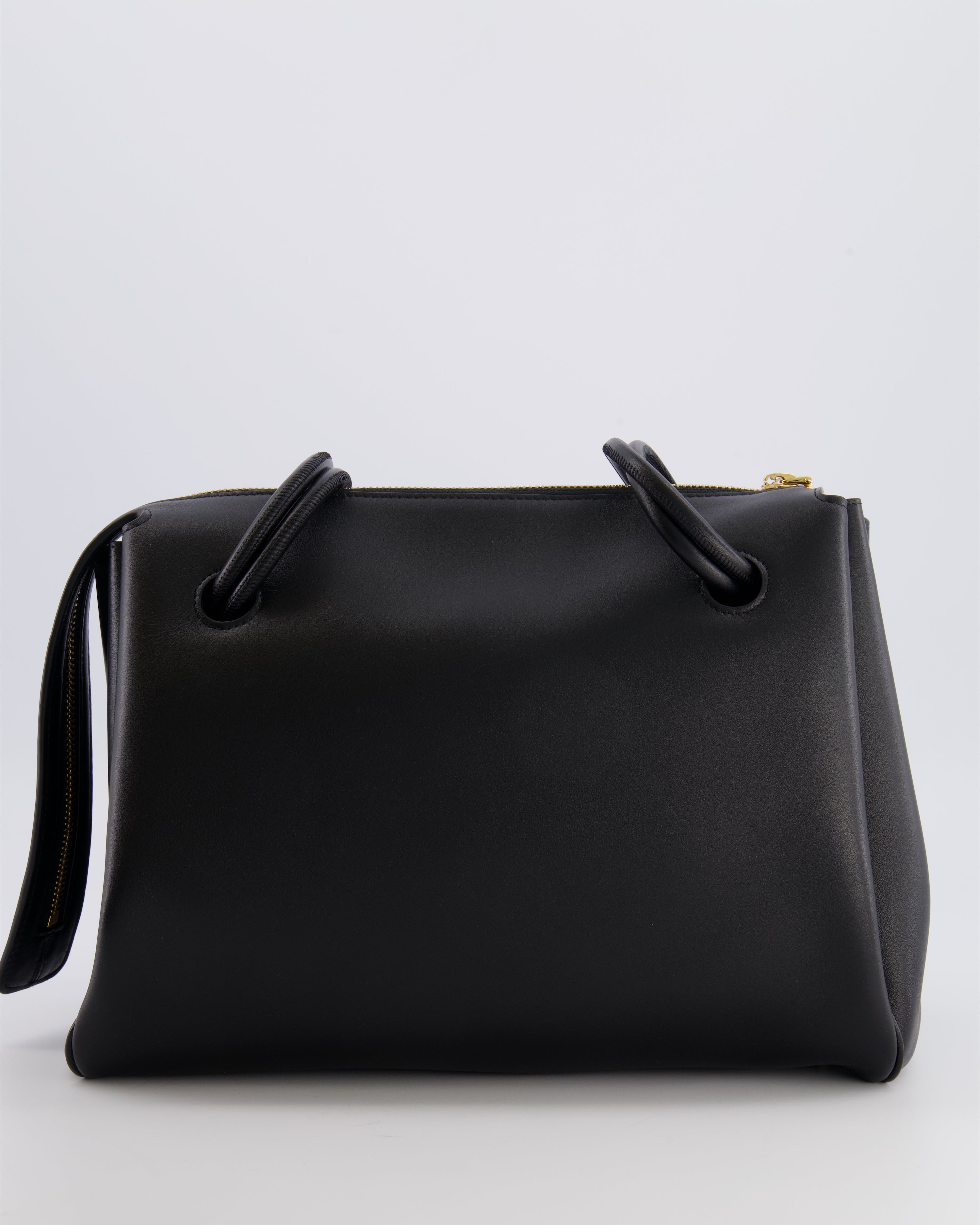 Loewe Black Supple Calfskin Medium Madrid Bag with Gold Hardware RRP £4,200