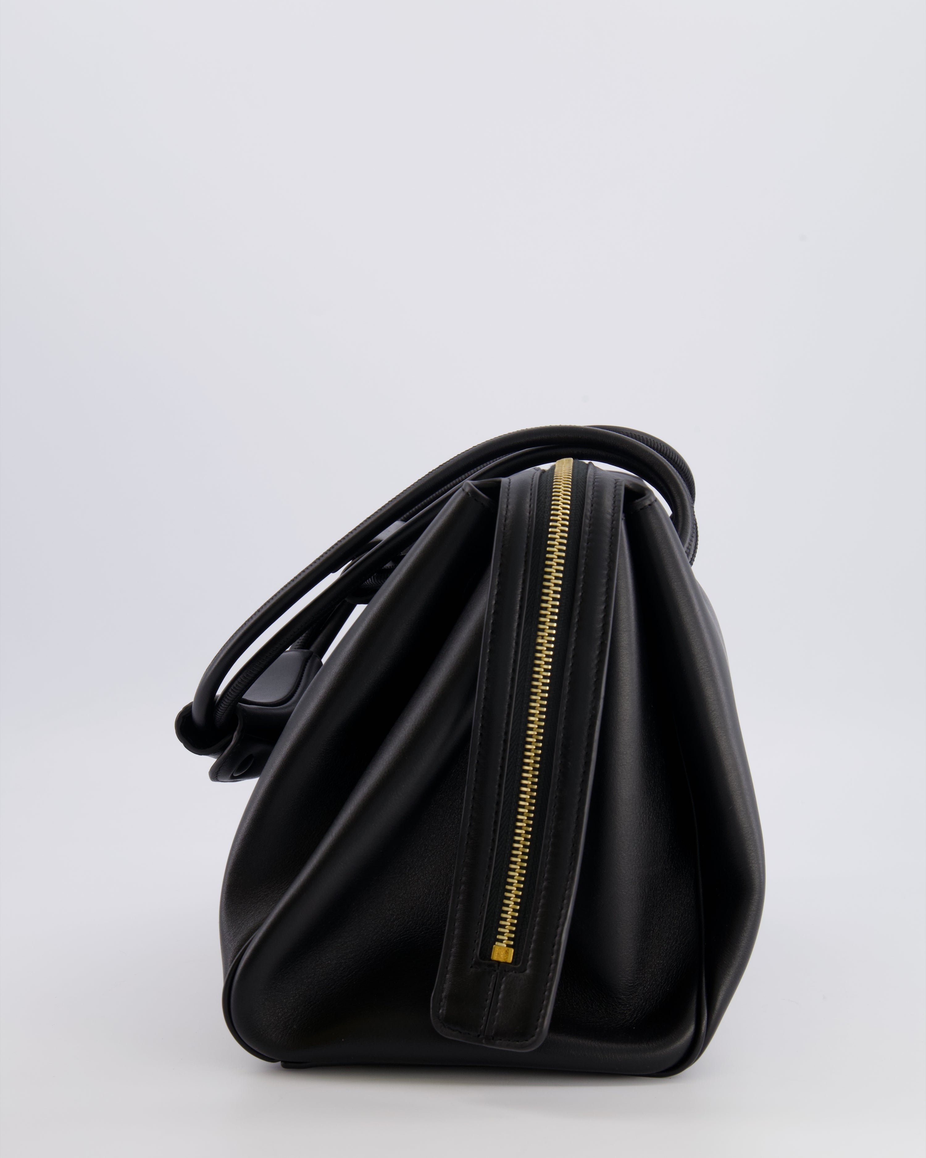 Loewe Black Supple Calfskin Medium Madrid Bag with Gold Hardware RRP £4,200
