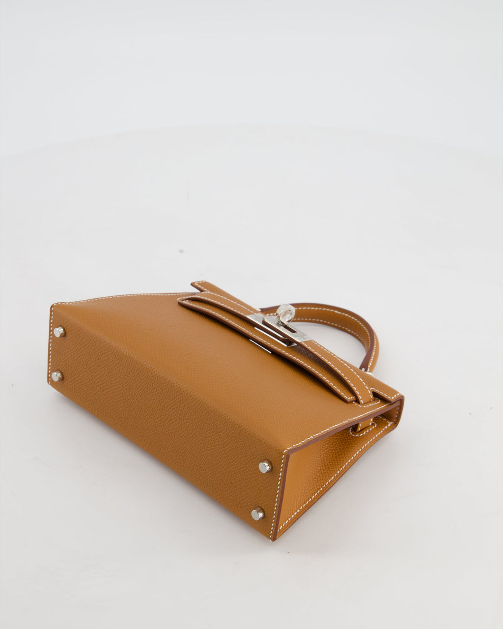 Hermès Mini Kelly II 20 Bag in Gold Epsom Leather with Palladium Hardware