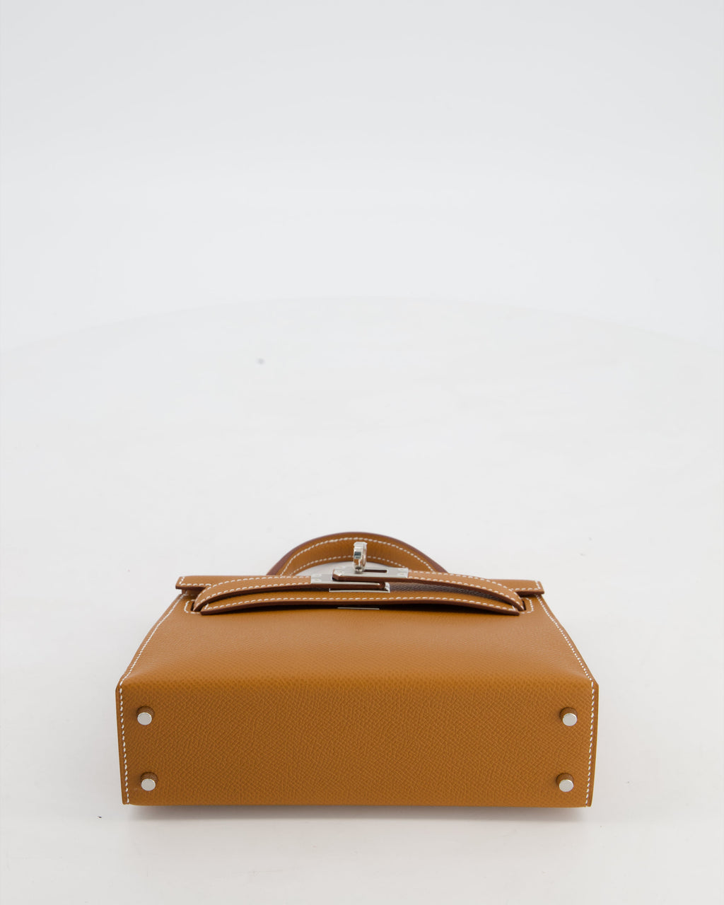 *NEW STAMP* Hermès Mini Kelly II 20 Bag in Gold Epsom Leather with Palladium Hardware