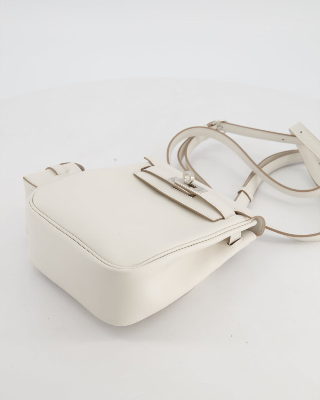 *RARE* Hermès Kelly Jump Backpack Bag in Gris Pale Swift Leather with Palladium Hardware