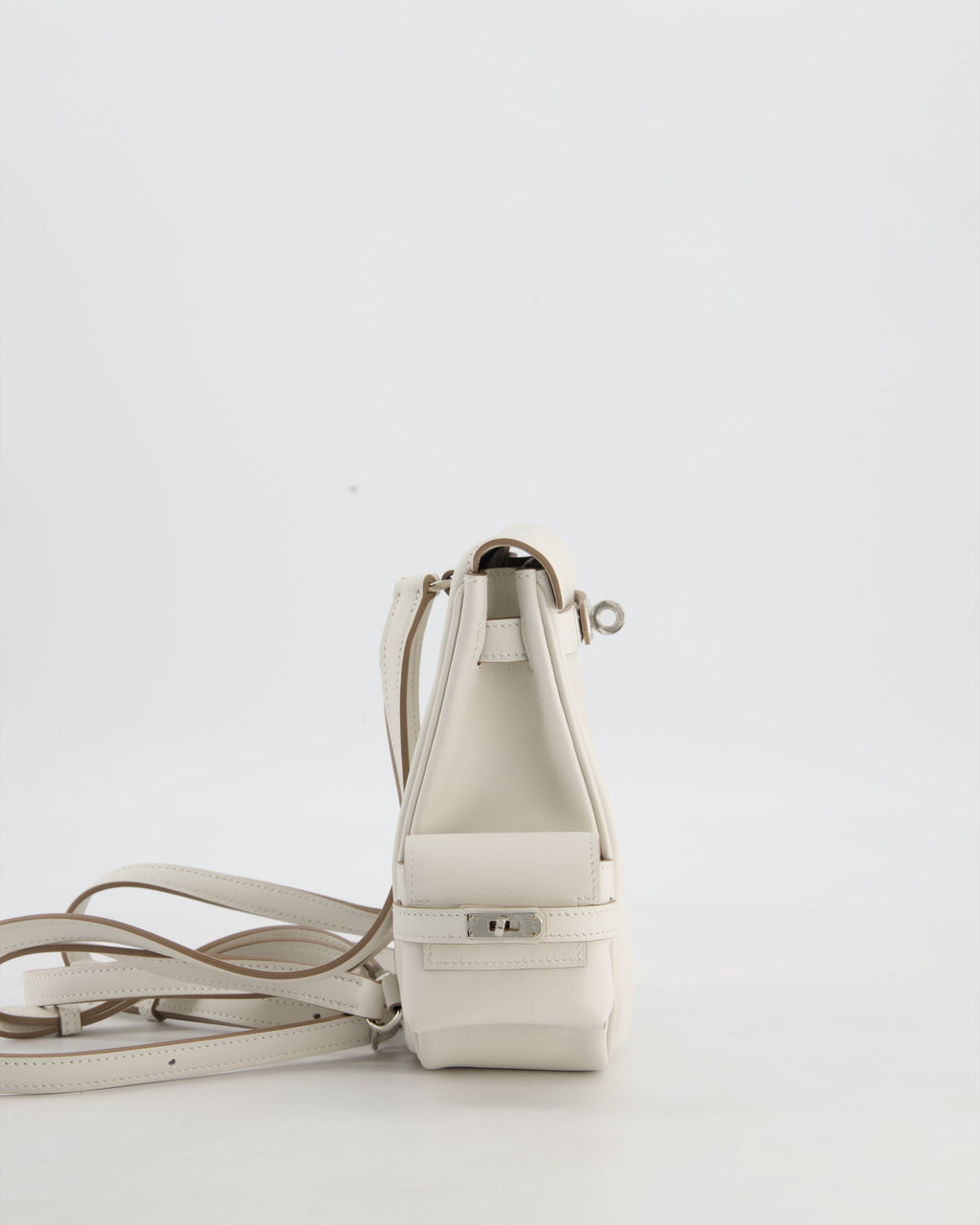 *RARE* Hermès Kelly Jump Backpack Bag in Gris Pale Swift Leather with Palladium Hardware