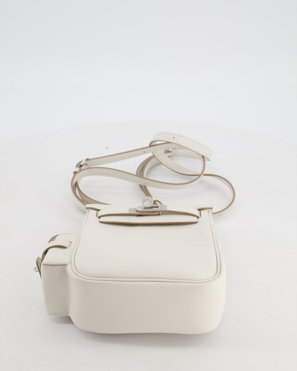 *RARE* Hermès Kelly Jump Backpack Bag in Gris Pale Swift Leather with Palladium Hardware