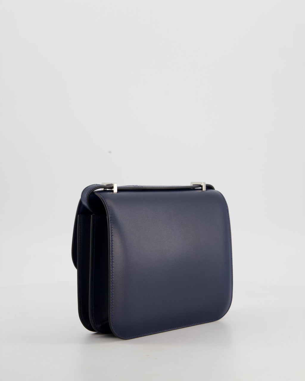 *HOT & RARE* Hermès Mini Constance III Miroir 18 Bag in Bleu Abysse Calfskin Box Leather with Palladium Hardware