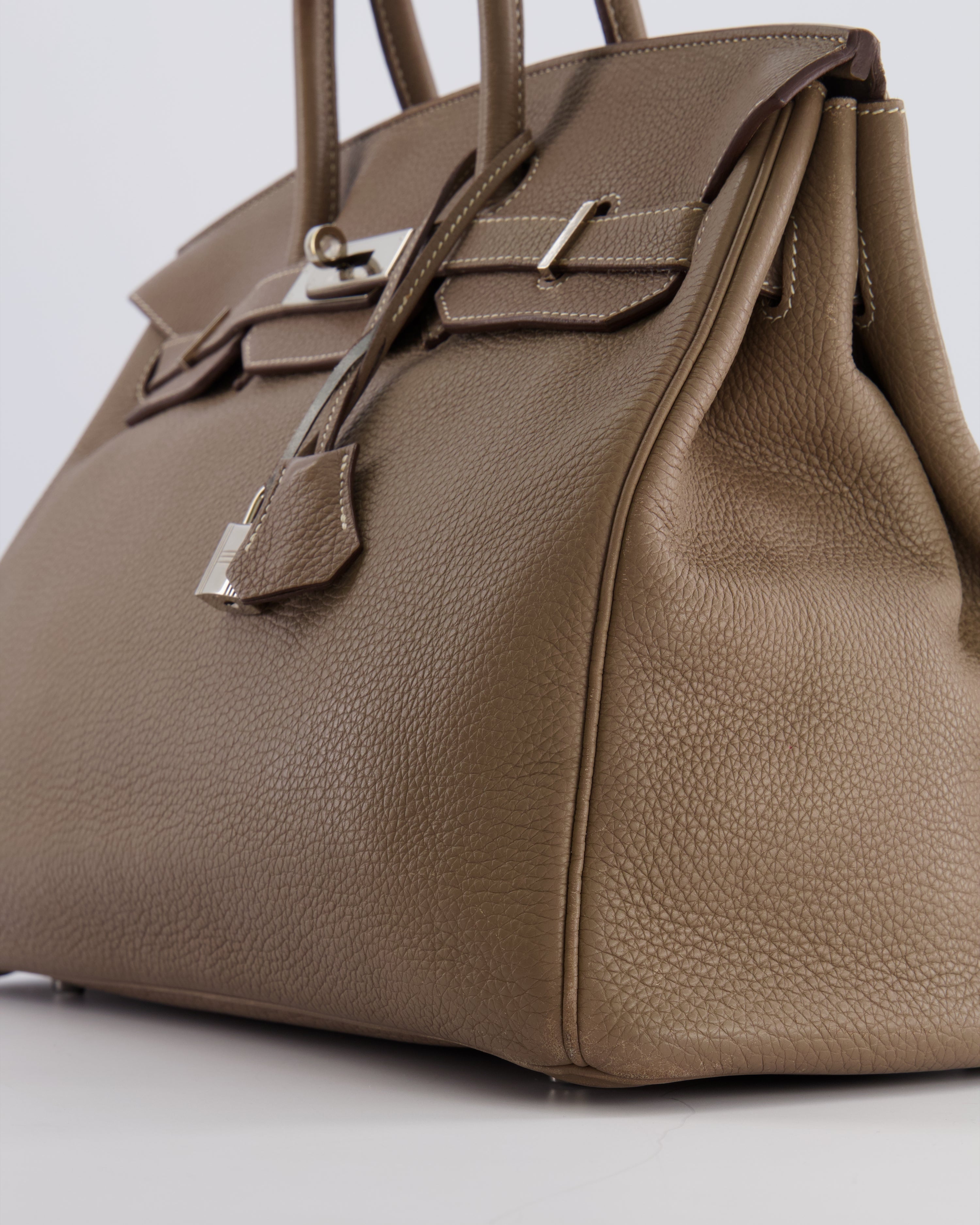 Hermès Birkin 35 Bag in Etoupe Togo Leather with Palladium Hardware