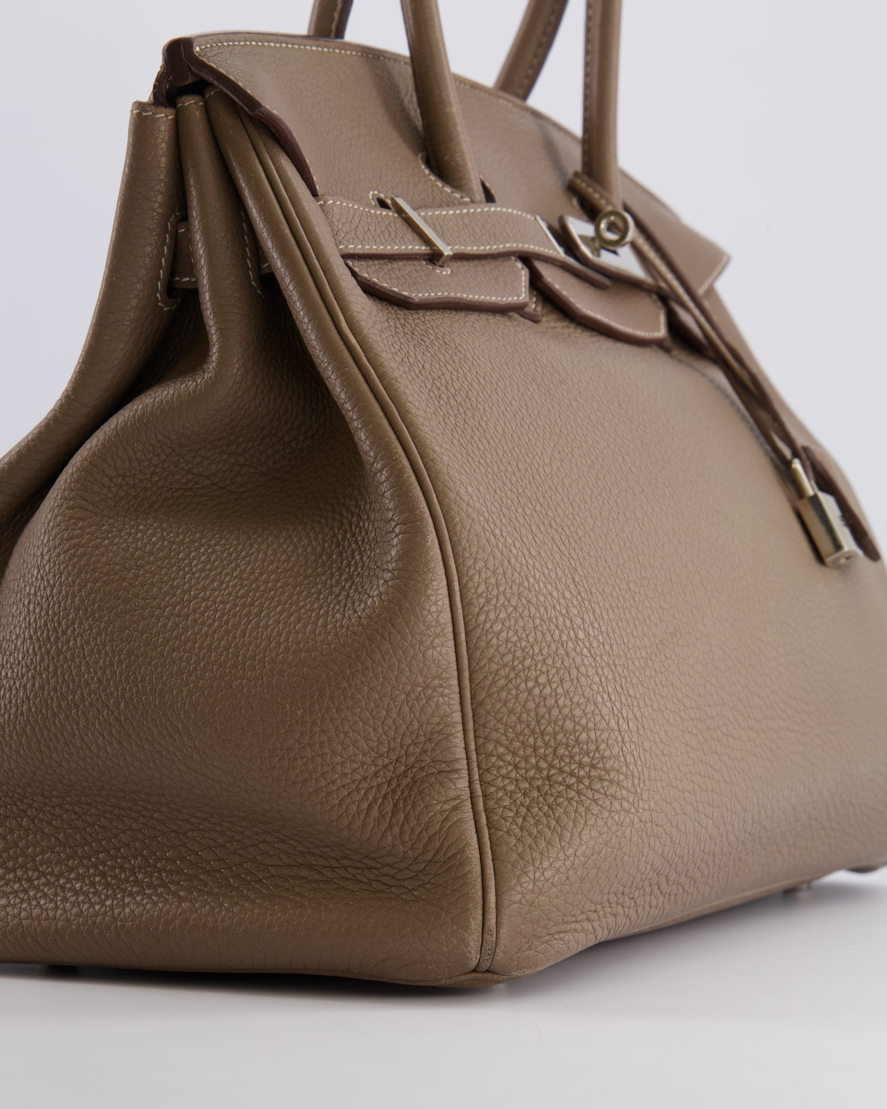 Hermès Birkin 35 Bag in Etoupe Togo Leather with Palladium Hardware