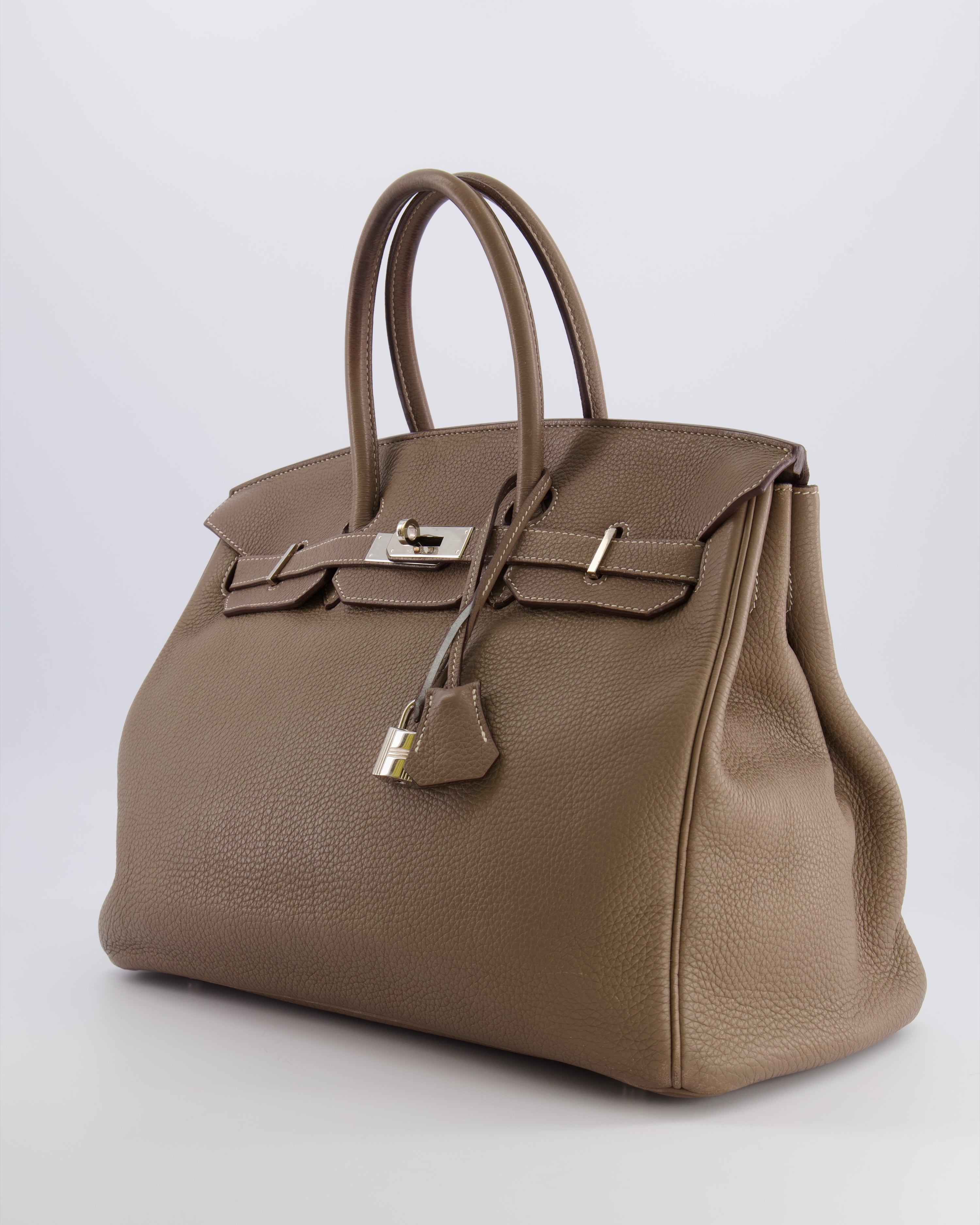 Hermès Birkin 35 Bag in Etoupe Togo Leather with Palladium Hardware