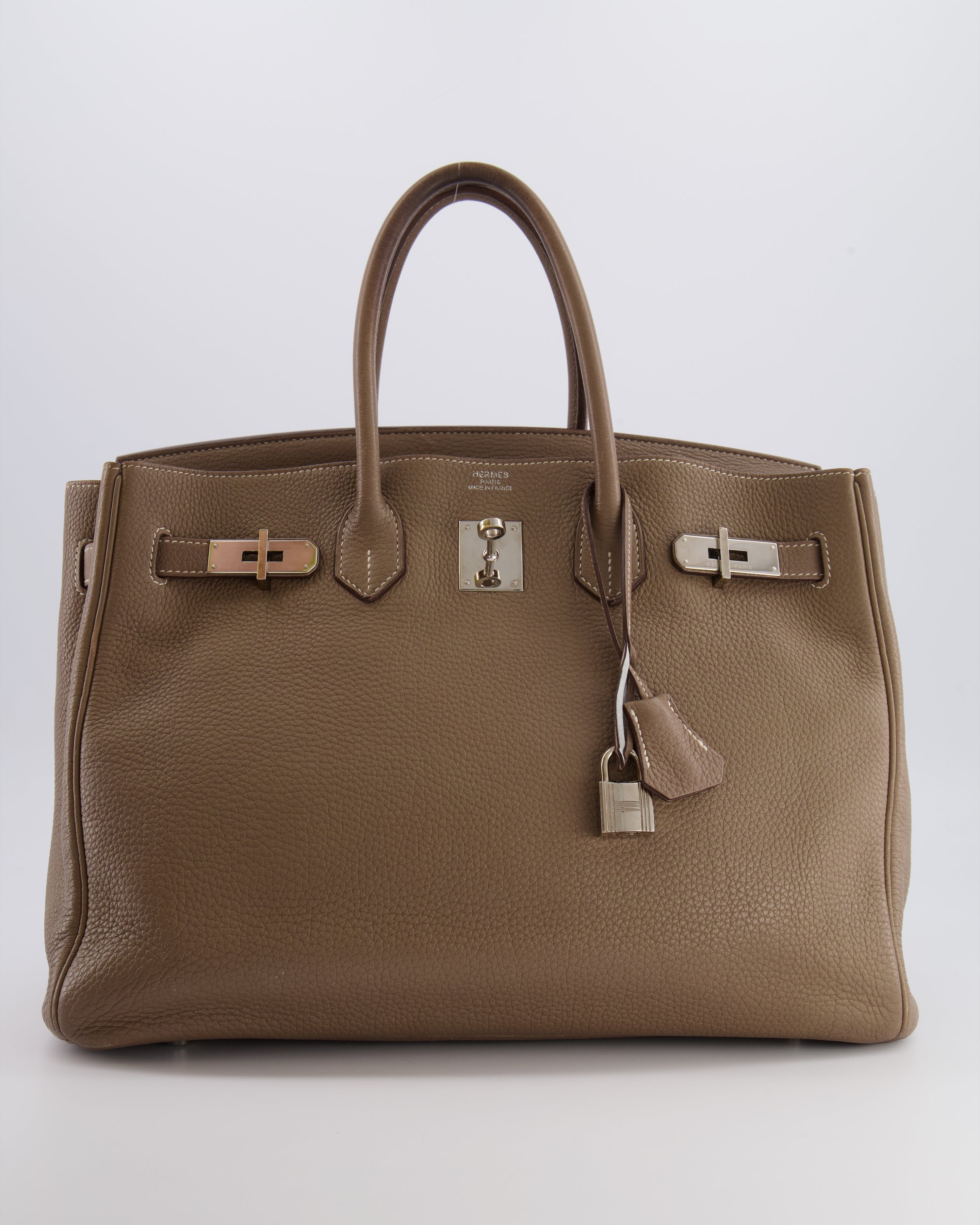 Hermès Birkin 35 Bag in Etoupe Togo Leather with Palladium Hardware