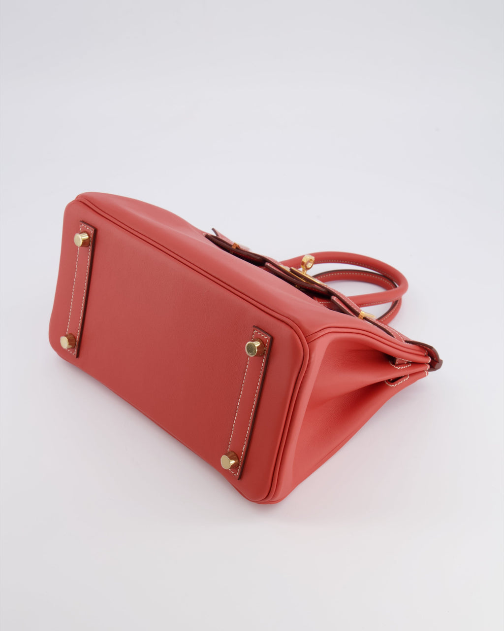 Hermès Birkin 25 Retourne Bag in Sanguine Swift Leather with Gold Hardware