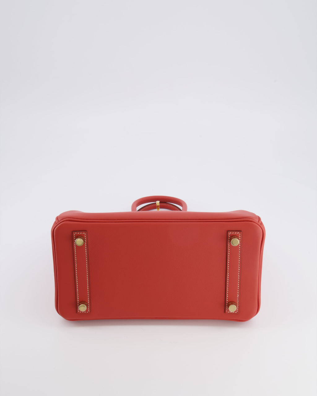 Hermès Birkin 25 Retourne Bag in Sanguine Swift Leather with Gold Hardware
