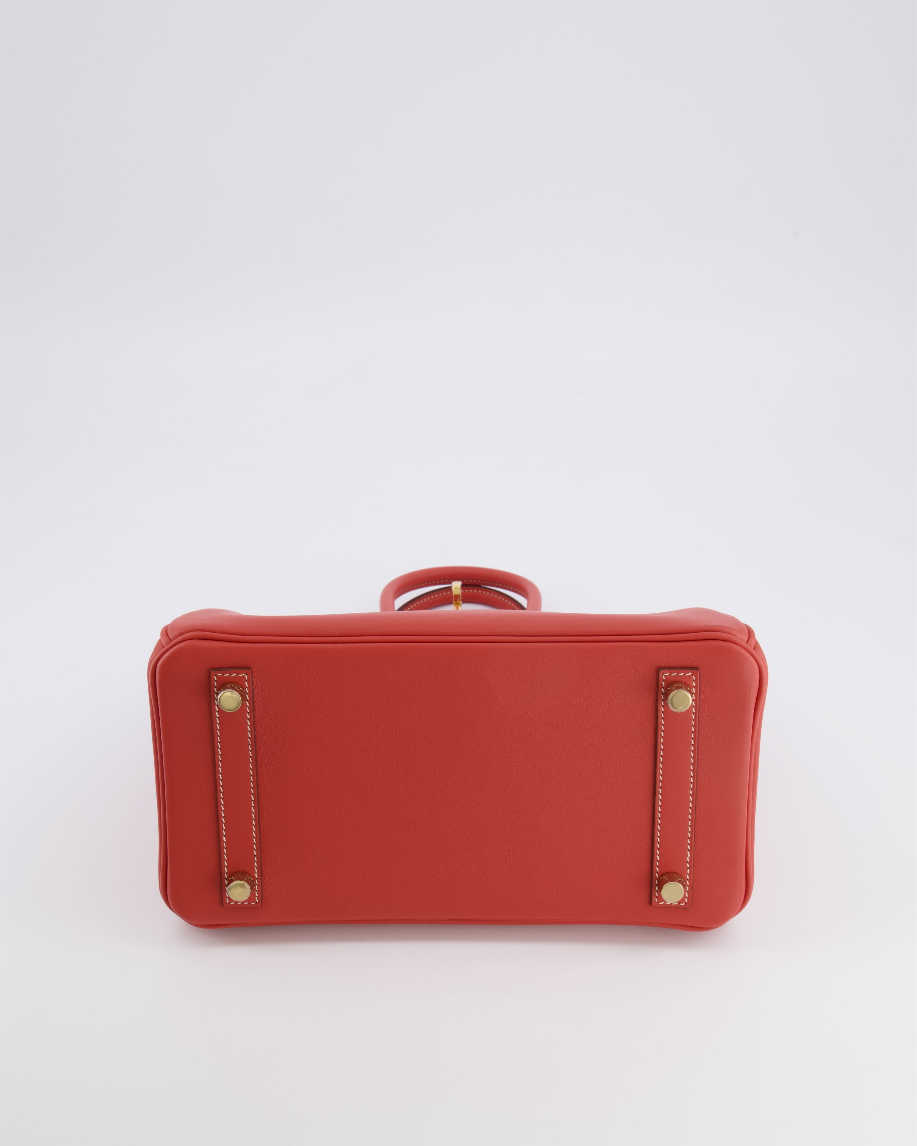 Hermès Birkin 25 Retourne Bag in Sanguine Swift Leather with Gold Hardware