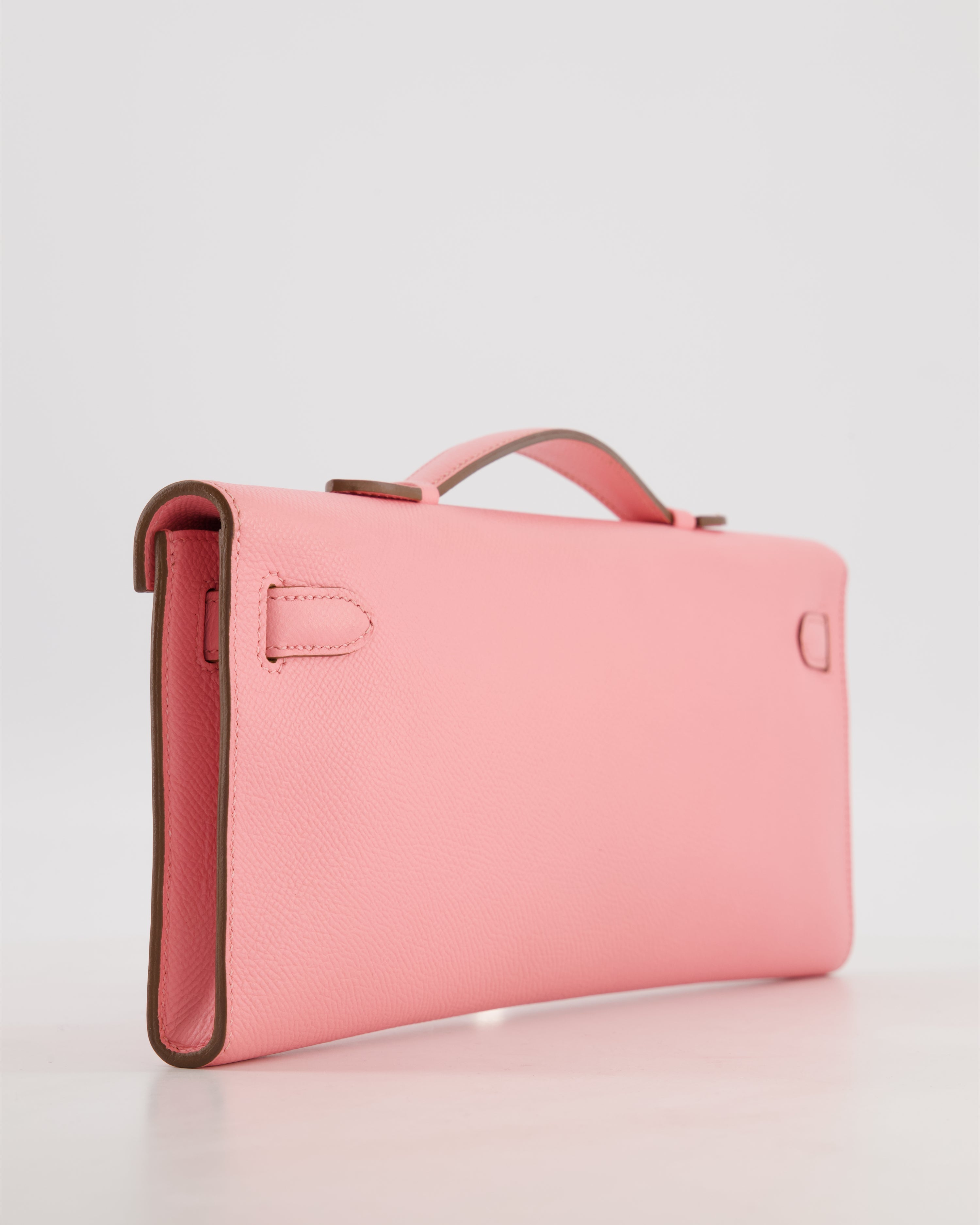*RARE* Hermès Kelly Cut Bag in Rose Confetti Epsom Leather with Palladium Hardware