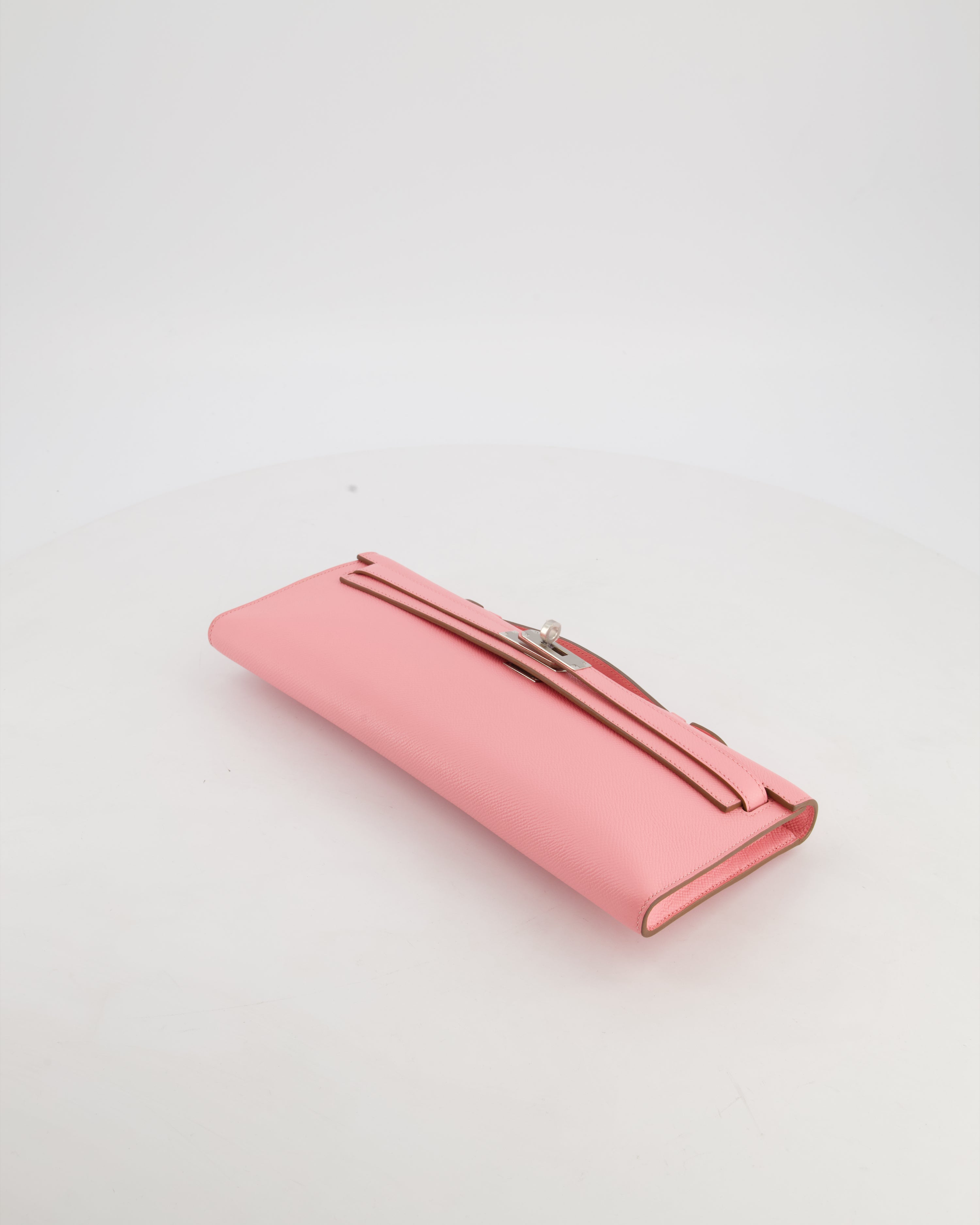 *RARE* Hermès Kelly Cut Bag in Rose Confetti Epsom Leather with Palladium Hardware
