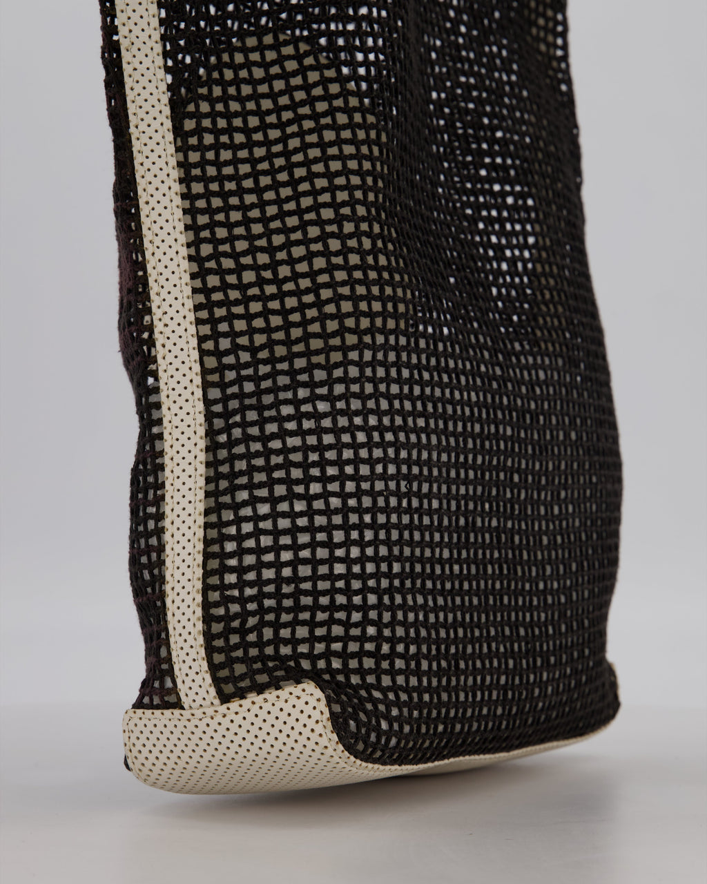*SUPER RARE & HOT* Chanel Vintage Black 2004 Mesh Tennis Shopper Tote Bag with a Green Tennis Ball Pouch and CC Logo