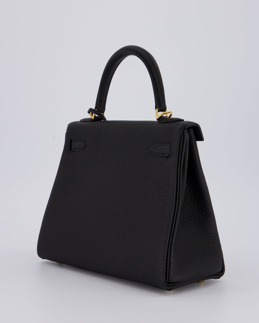 Hermès Kelly 25 Retourne Bag in Noir Togo Leather and Gold Hardware
