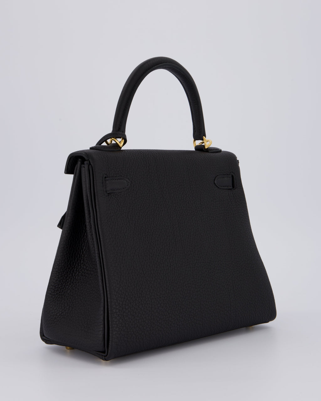 Hermès Kelly 25 Retourne Bag in Noir Togo Leather and Gold Hardware