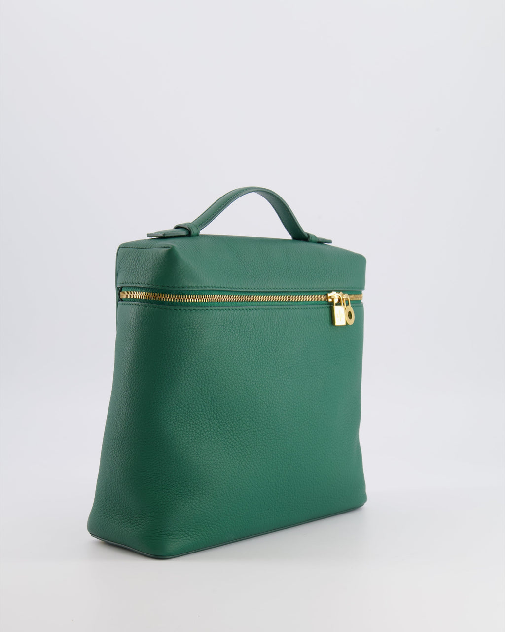 Loro Piana L23.5 Extra Pocket Backpack in Forest Green Grained Calfskin Leather with Gold Hardware RRP £2,900
