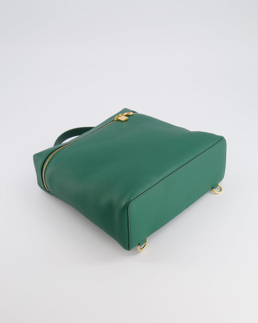 Loro Piana L23.5 Extra Pocket Backpack in Forest Green Grained Calfskin Leather with Gold Hardware RRP £2,900