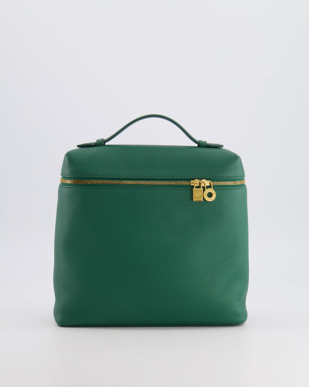 Loro Piana L23.5 Extra Pocket Backpack in Forest Green Grained Calfskin Leather with Gold Hardware RRP £2,900