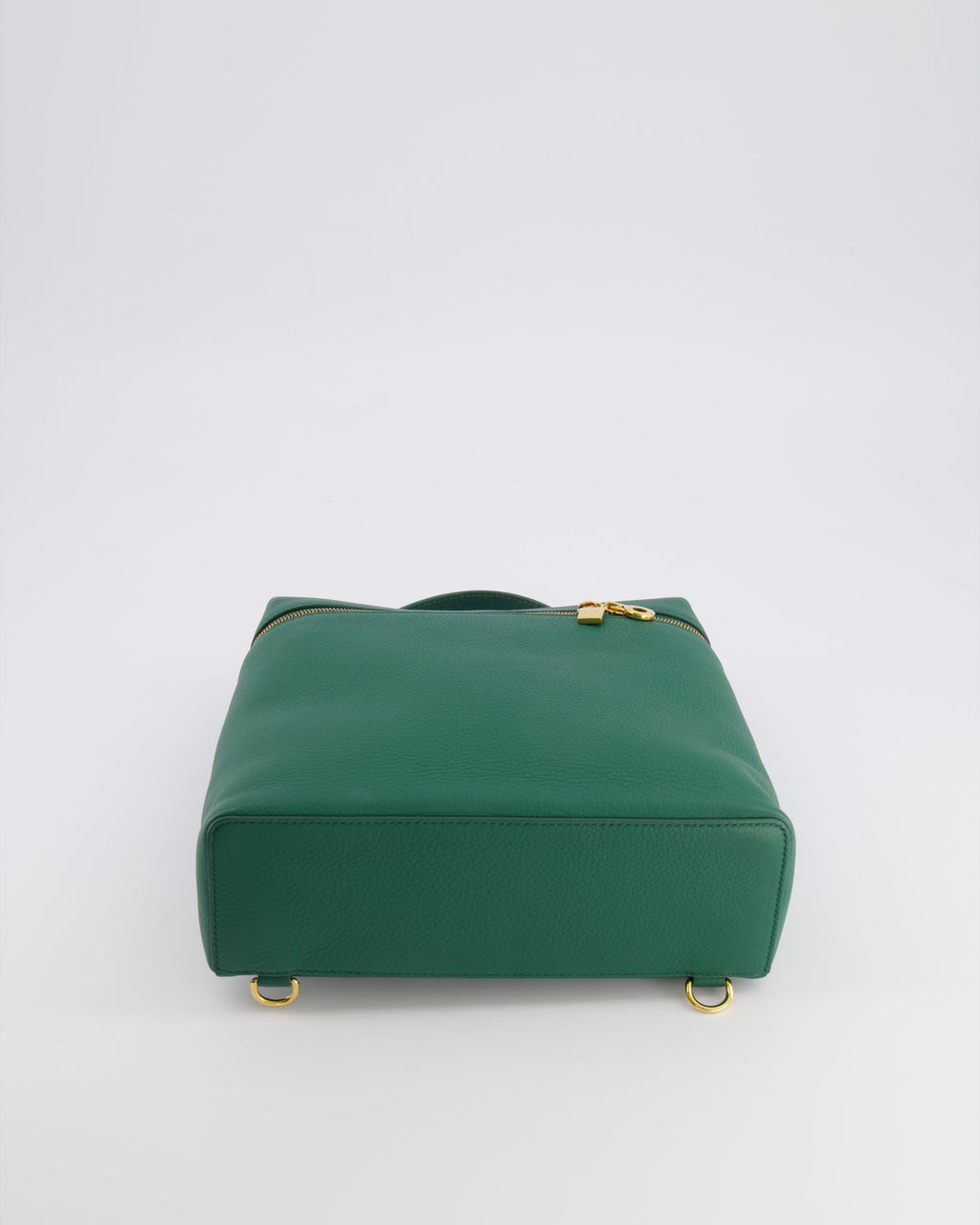 Loro Piana L23.5 Extra Pocket Backpack in Forest Green Grained Calfskin Leather with Gold Hardware RRP £2,900