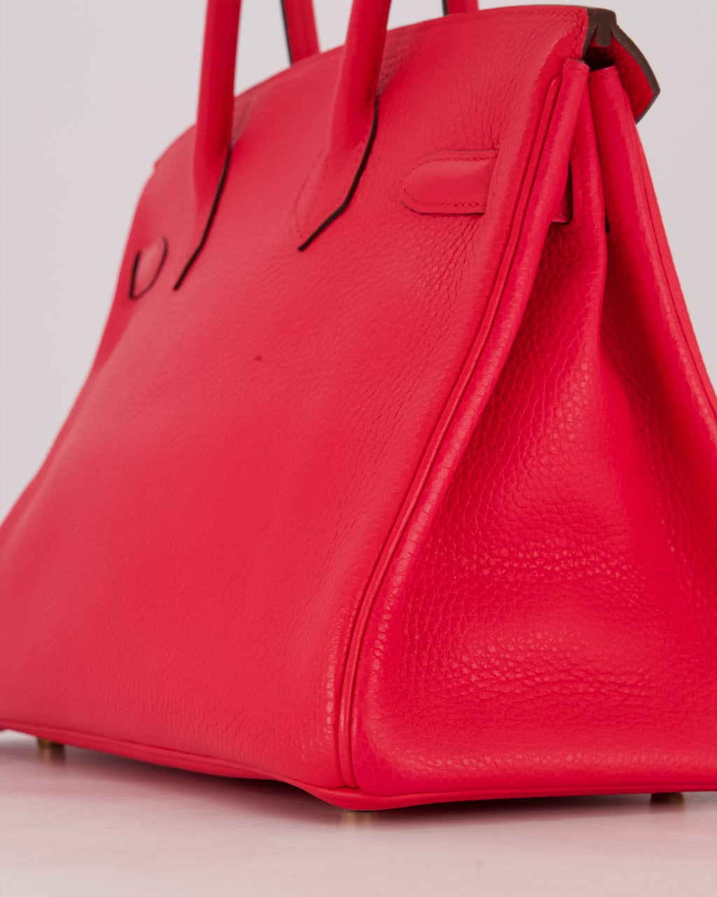 *RARE* Hermès Birkin 30 Retourne Bag in Rose Extreme Clemence Leather with Gold Hardware