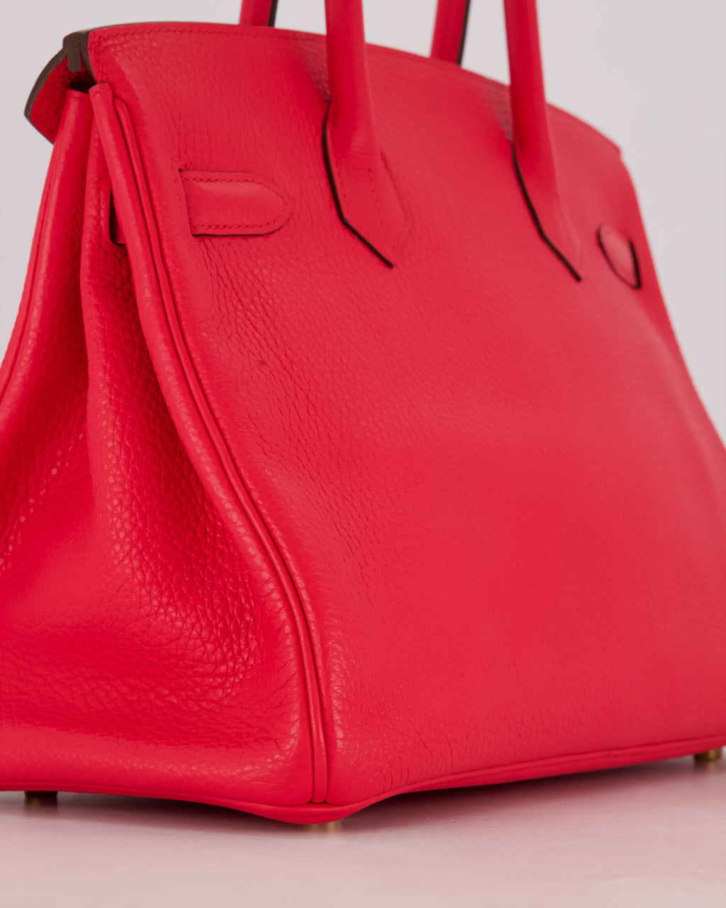 *RARE* Hermès Birkin 30 Retourne Bag in Rose Extreme Clemence Leather with Gold Hardware